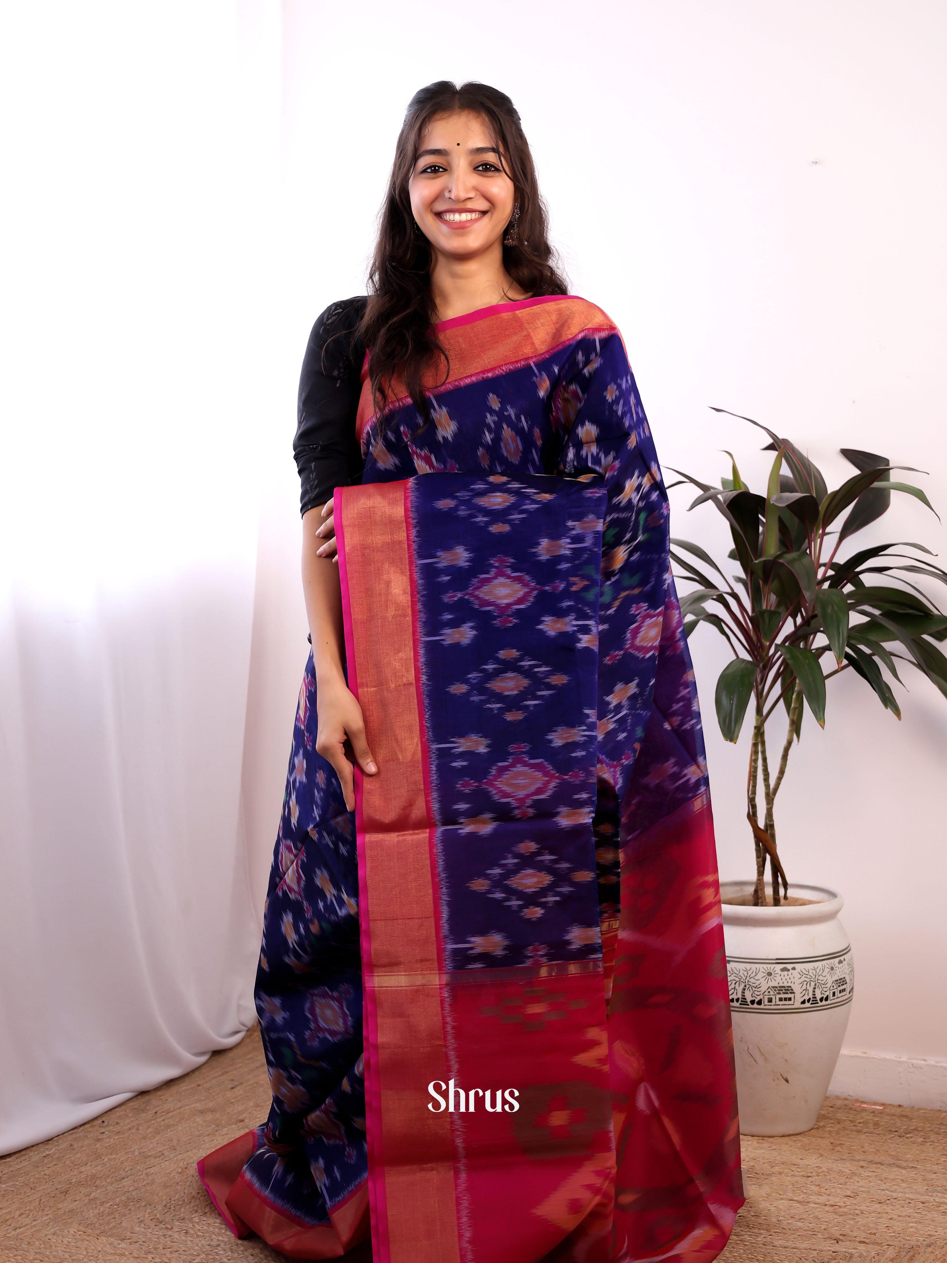 CJS09911 - Pochampally sico Saree - Shop on Shrus.com