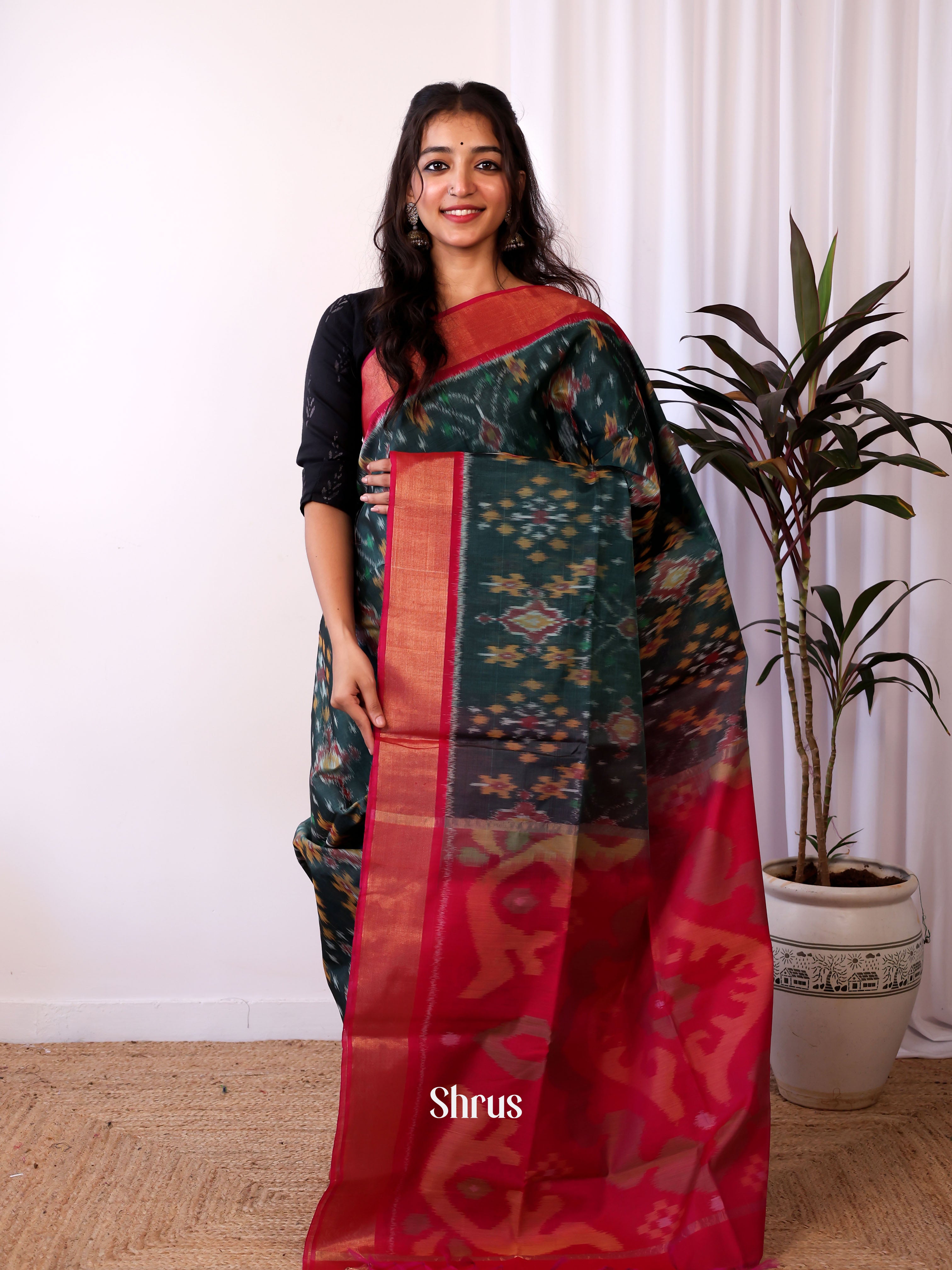 CJS09914 - Pochampally sico Saree - Shop on Shrus.com
