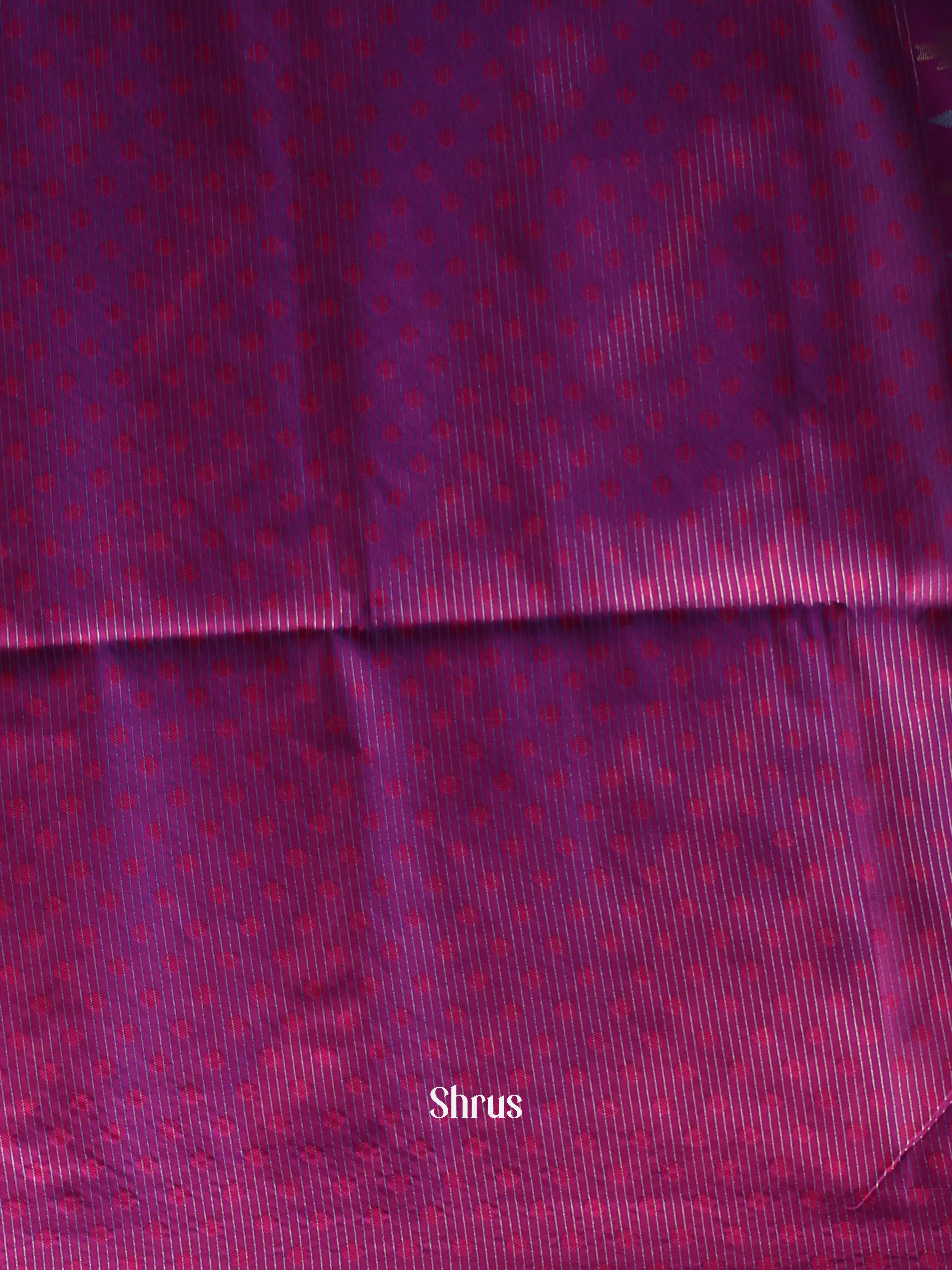Blue & Purple - Semi Softsilk Saree - Shop on Shrus.com