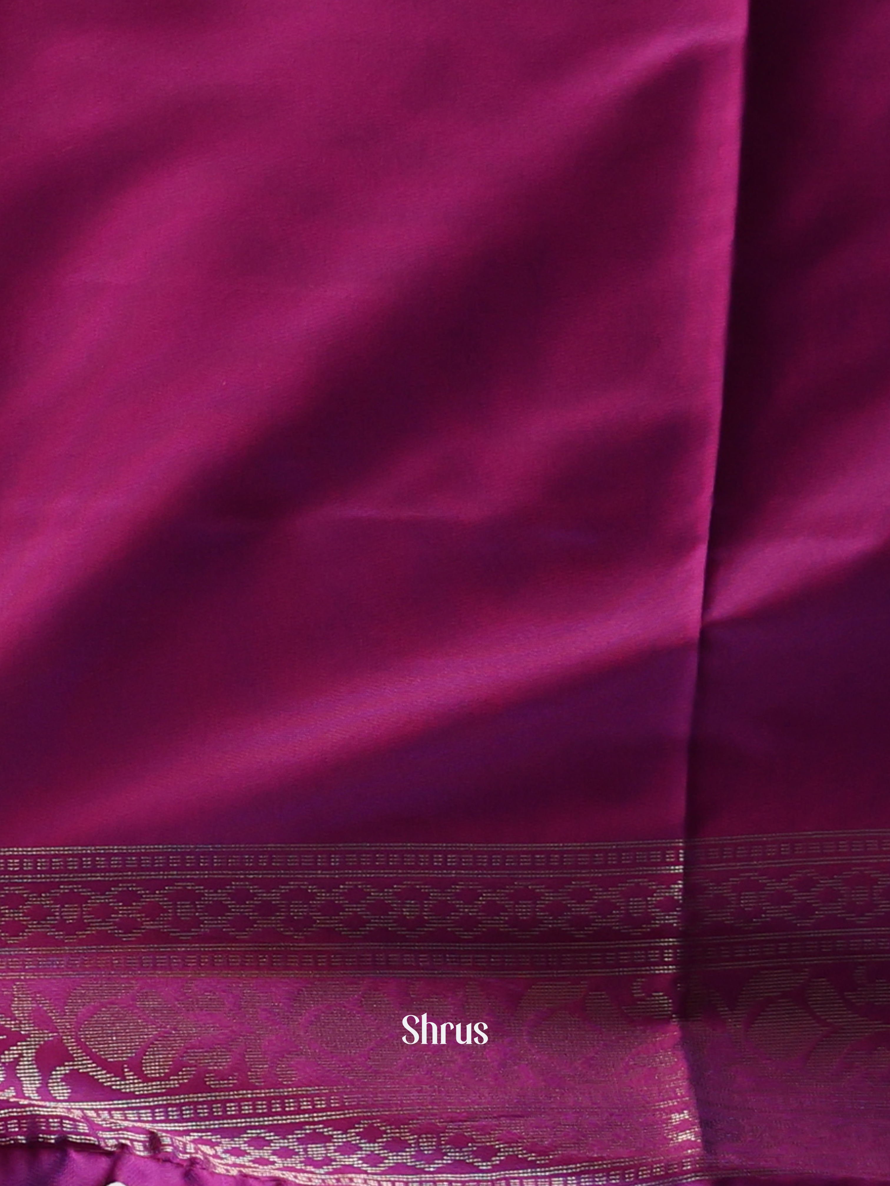 Blue & Majenta- Semi Softsilk Saree - Shop on Shrus.com