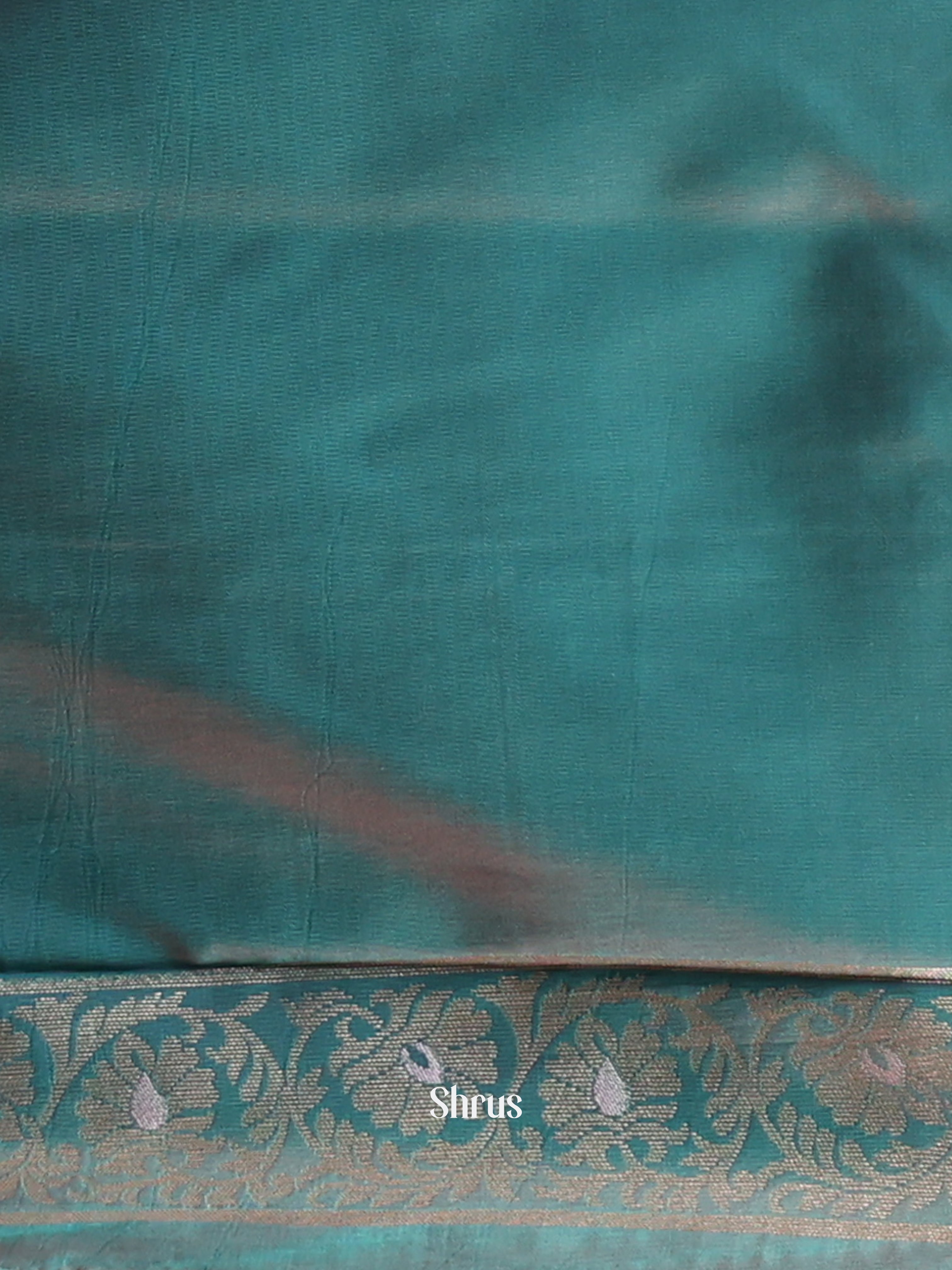 Reddish Pink & Green- Semi Softsilk Saree - Shop on Shrus.com