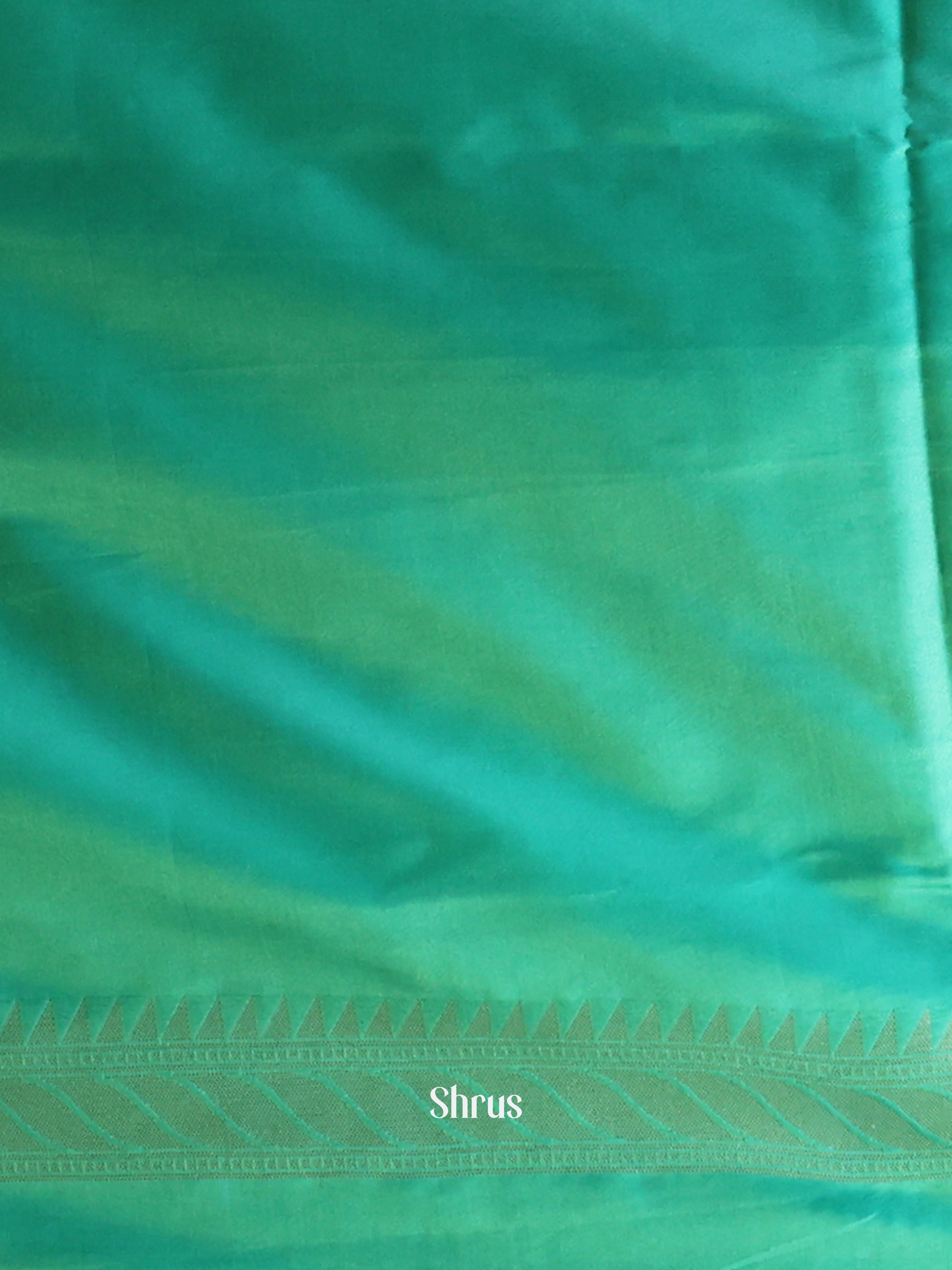 Lite Green & Green- Semi Softsilk Saree - Shop on Shrus.com