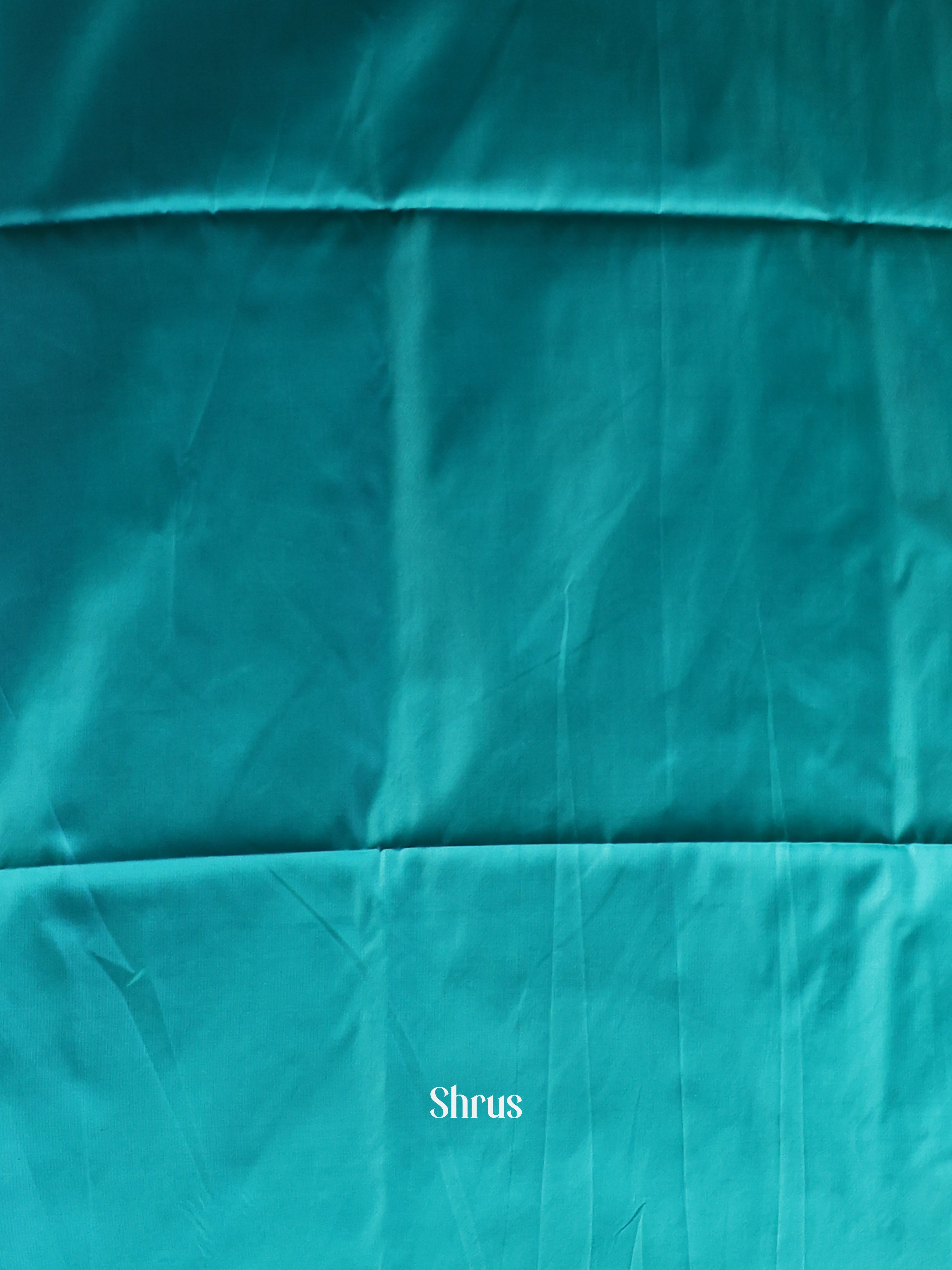 Green & Blue - Semi Softsilk Saree - Shop on Shrus.com