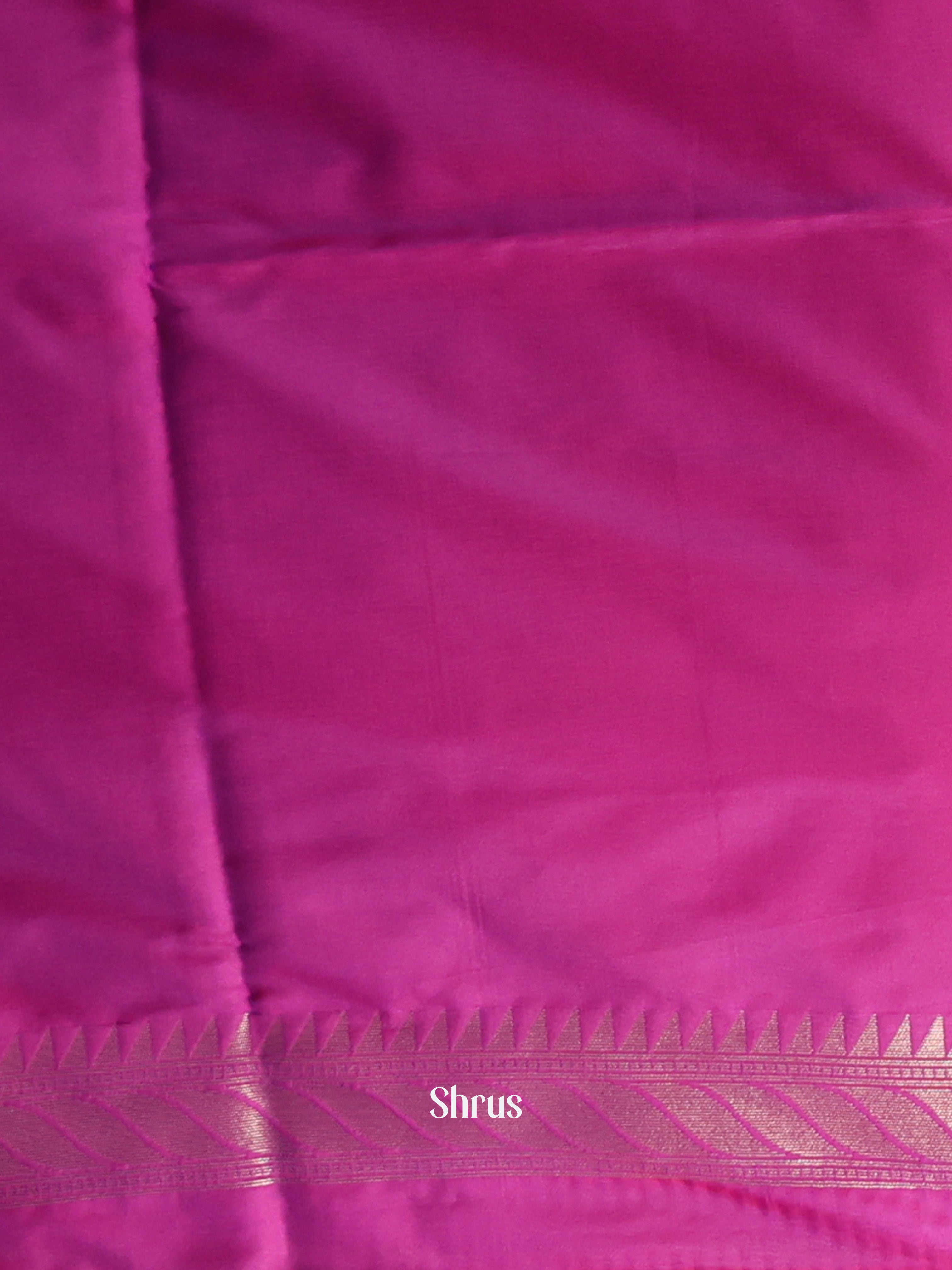 Blue & Majenta- Semi Softsilk Saree - Shop on Shrus.com