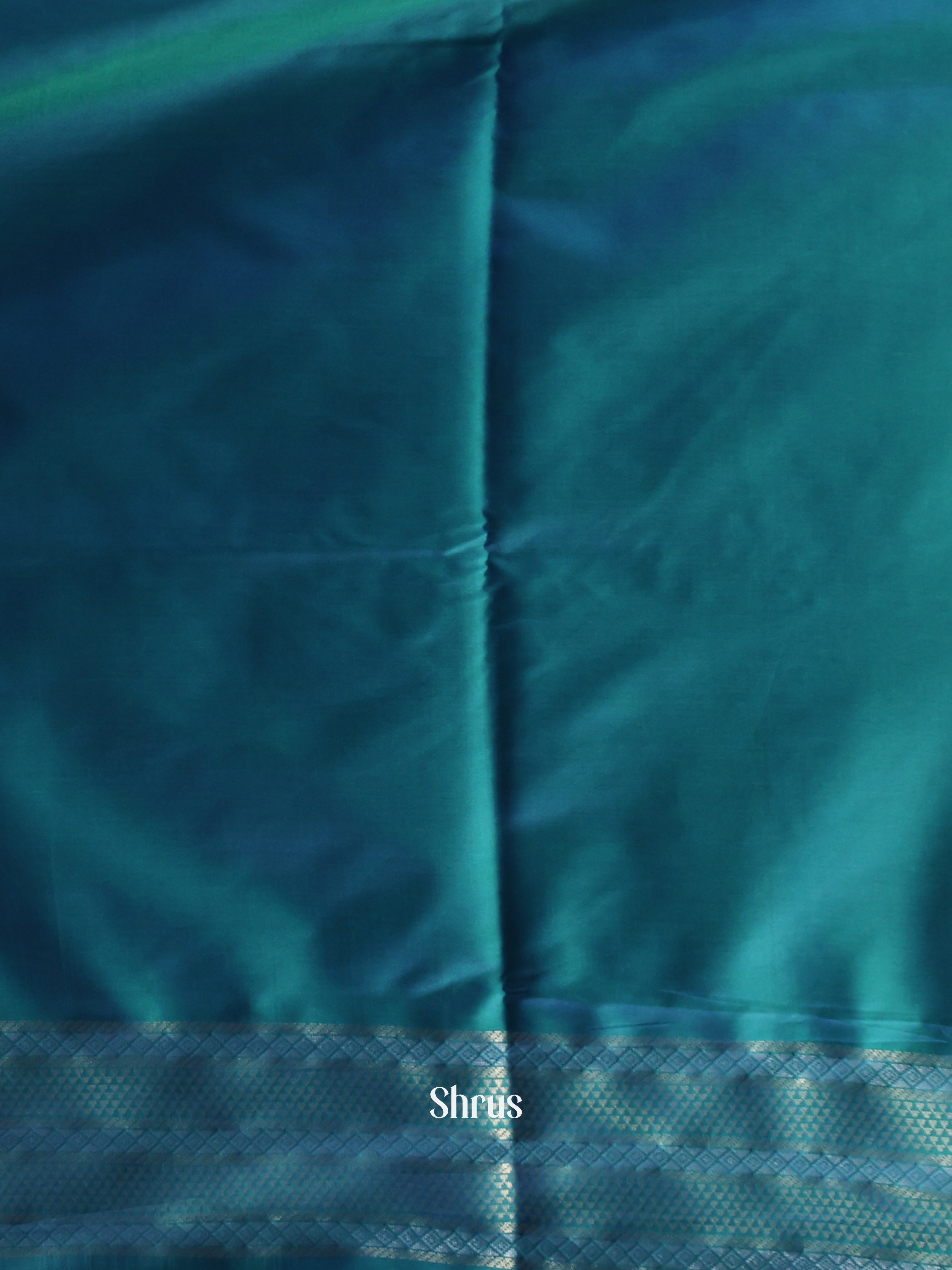 Majenta & Teal- Semi Softsilk Saree - Shop on Shrus.com