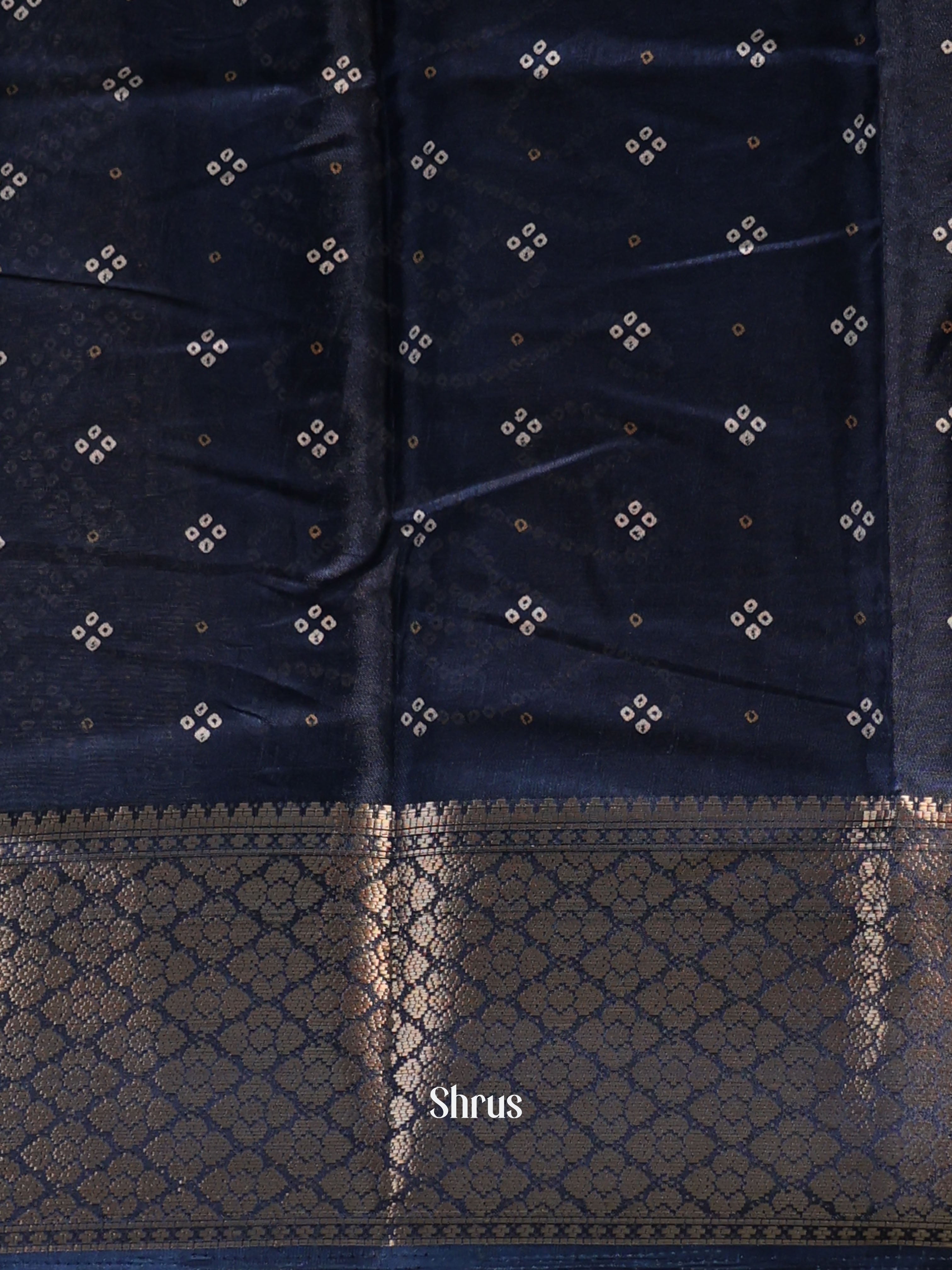 Blue - Semi Crepe Saree - Shop on Shrus.com