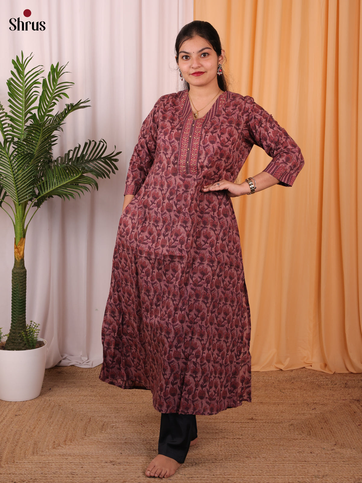 Onion Pink - Readymade Kurti - Shop on Shrus.com