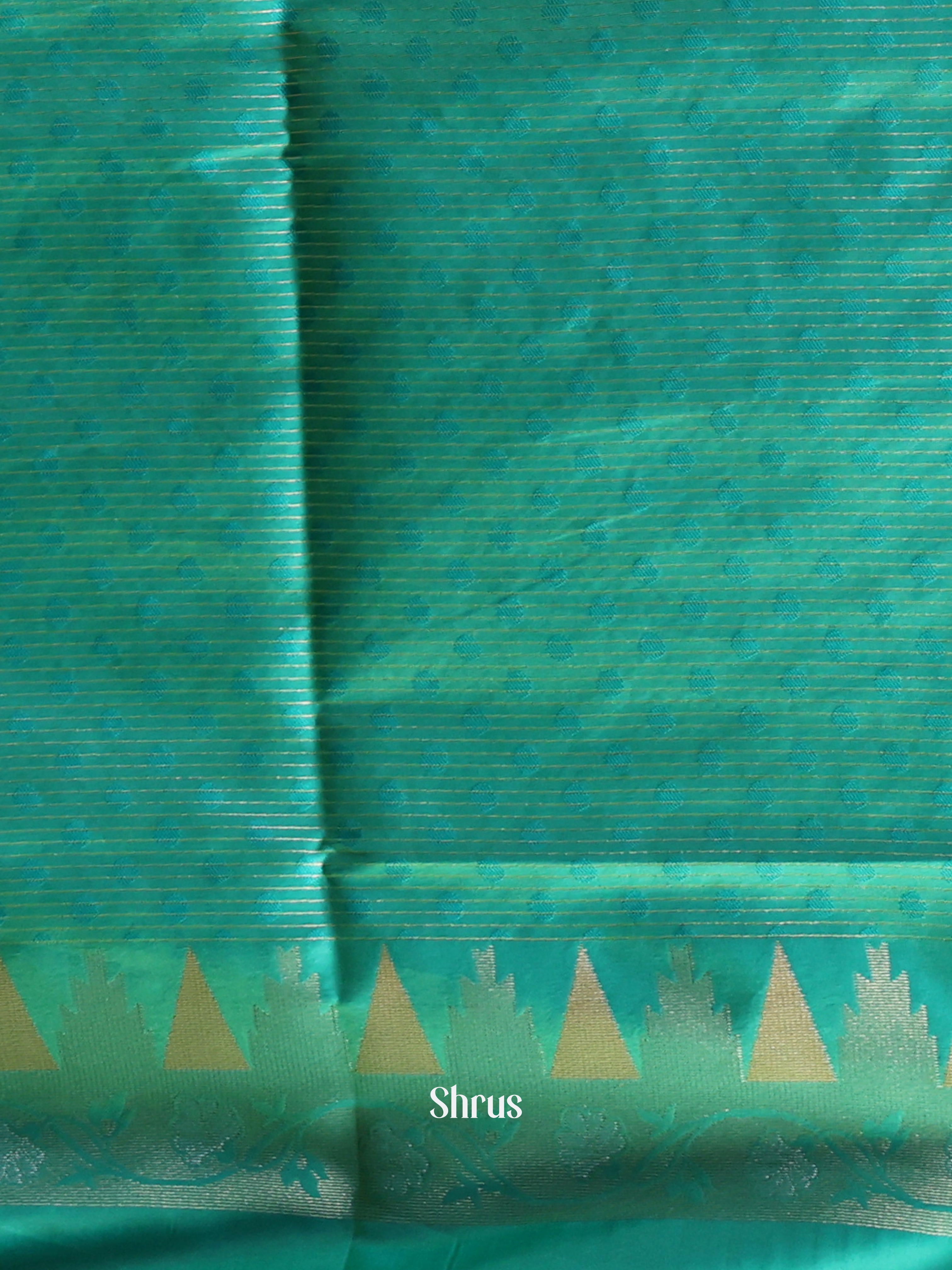 Mustardy Green & Green- Semi Softsilk Saree - Shop on Shrus.com