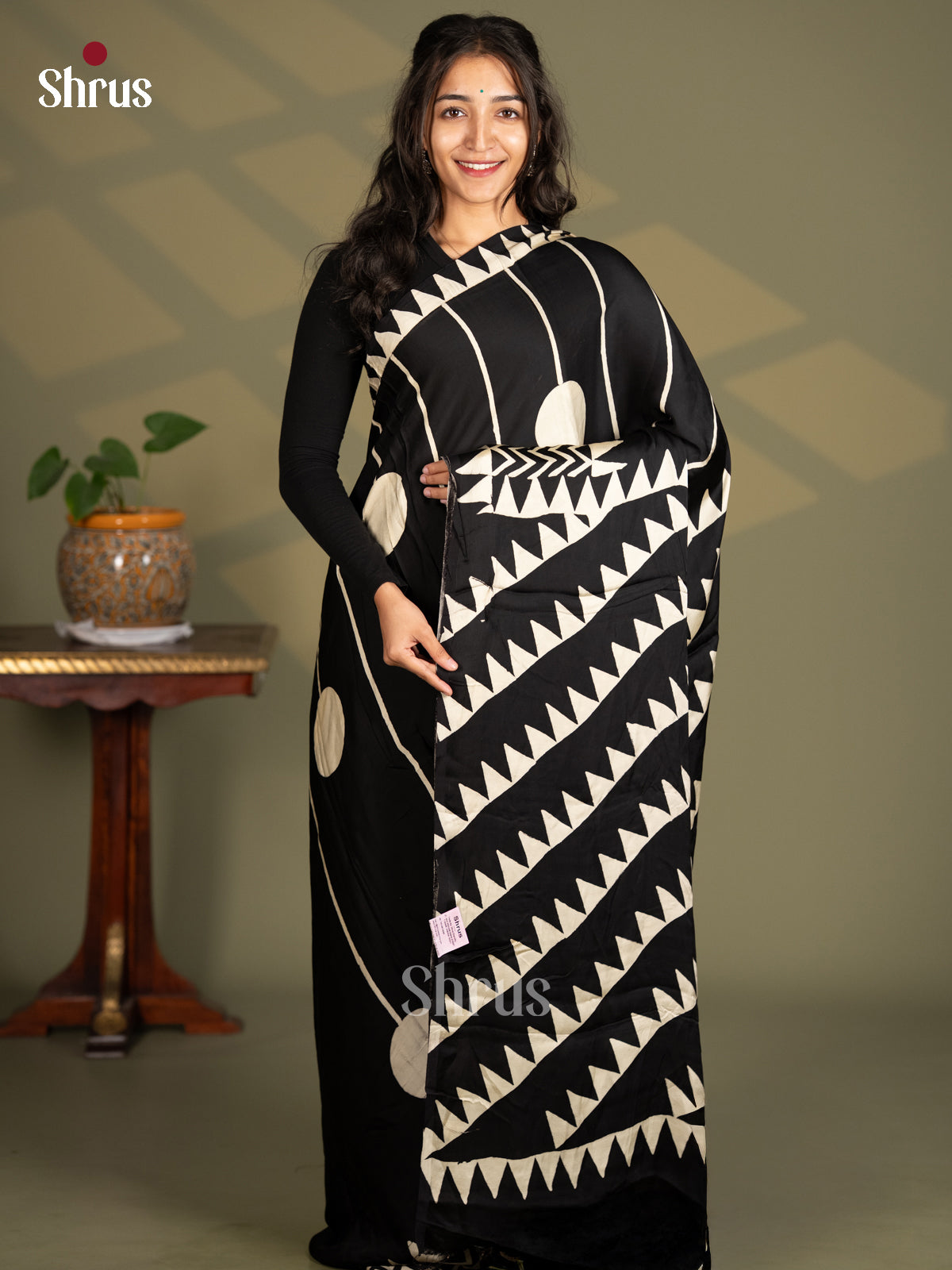 Trendy Black - Modal Silk Saree