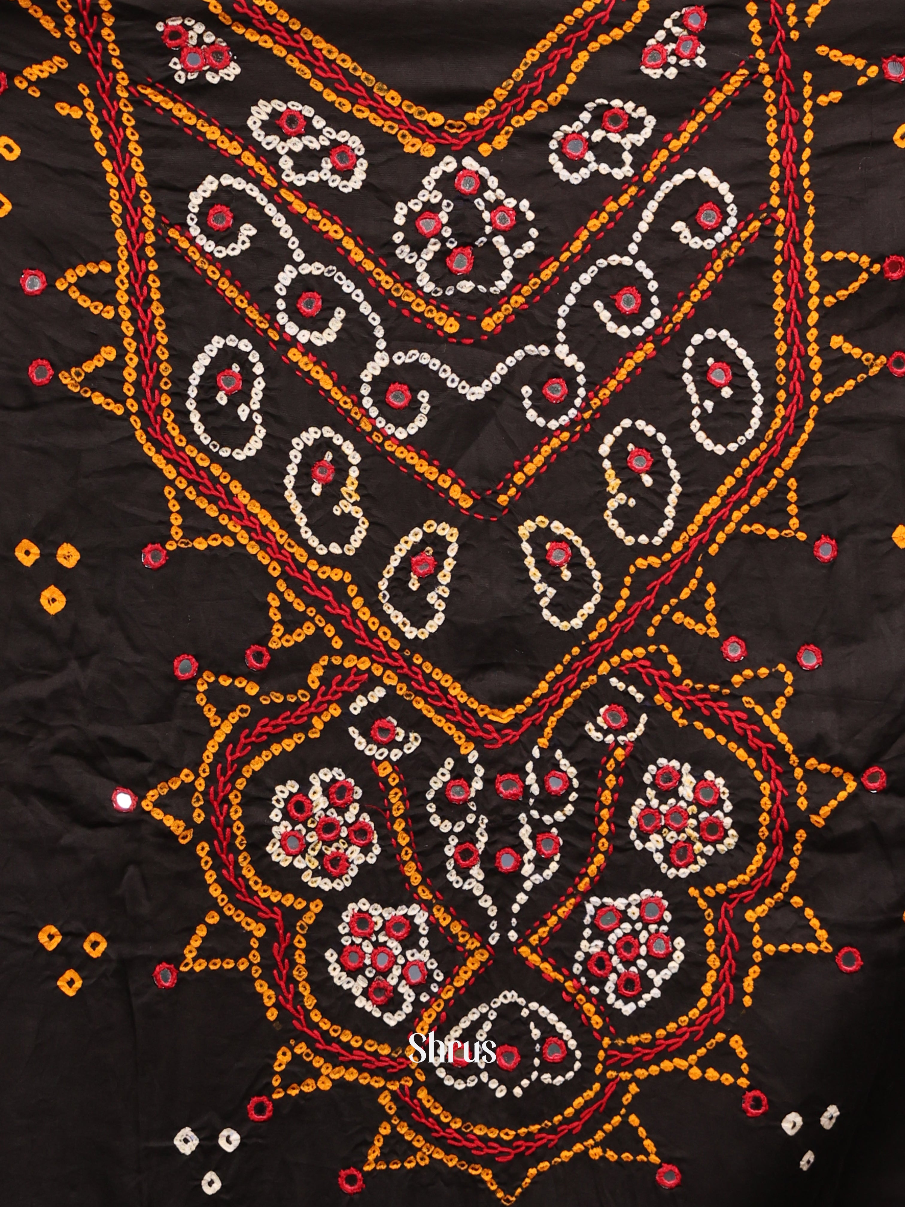 Black & Red - Bandhini salwar - Shop on Shrus.com