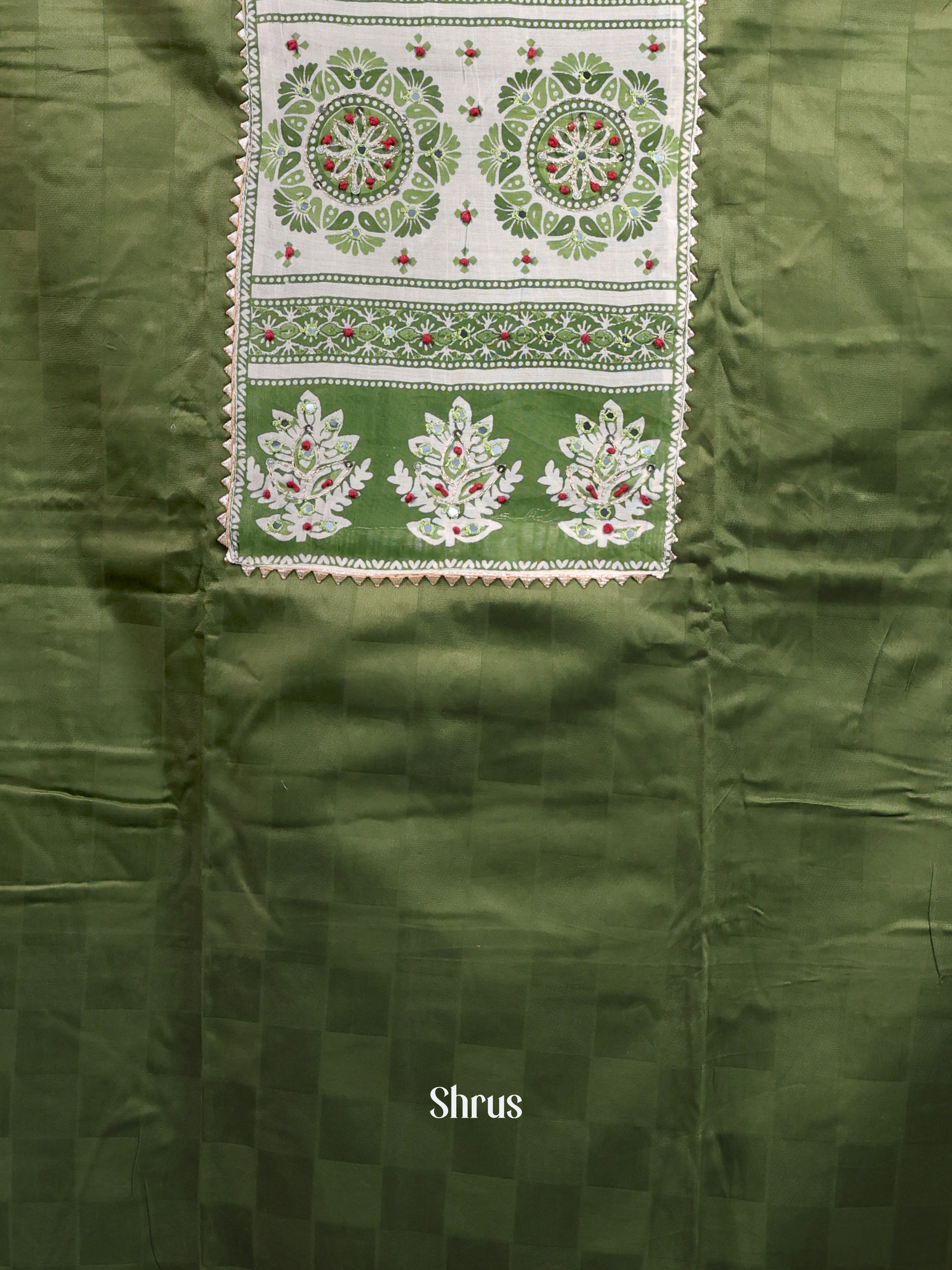 Green & Cream - Cotton salwar - Shop on Shrus.com