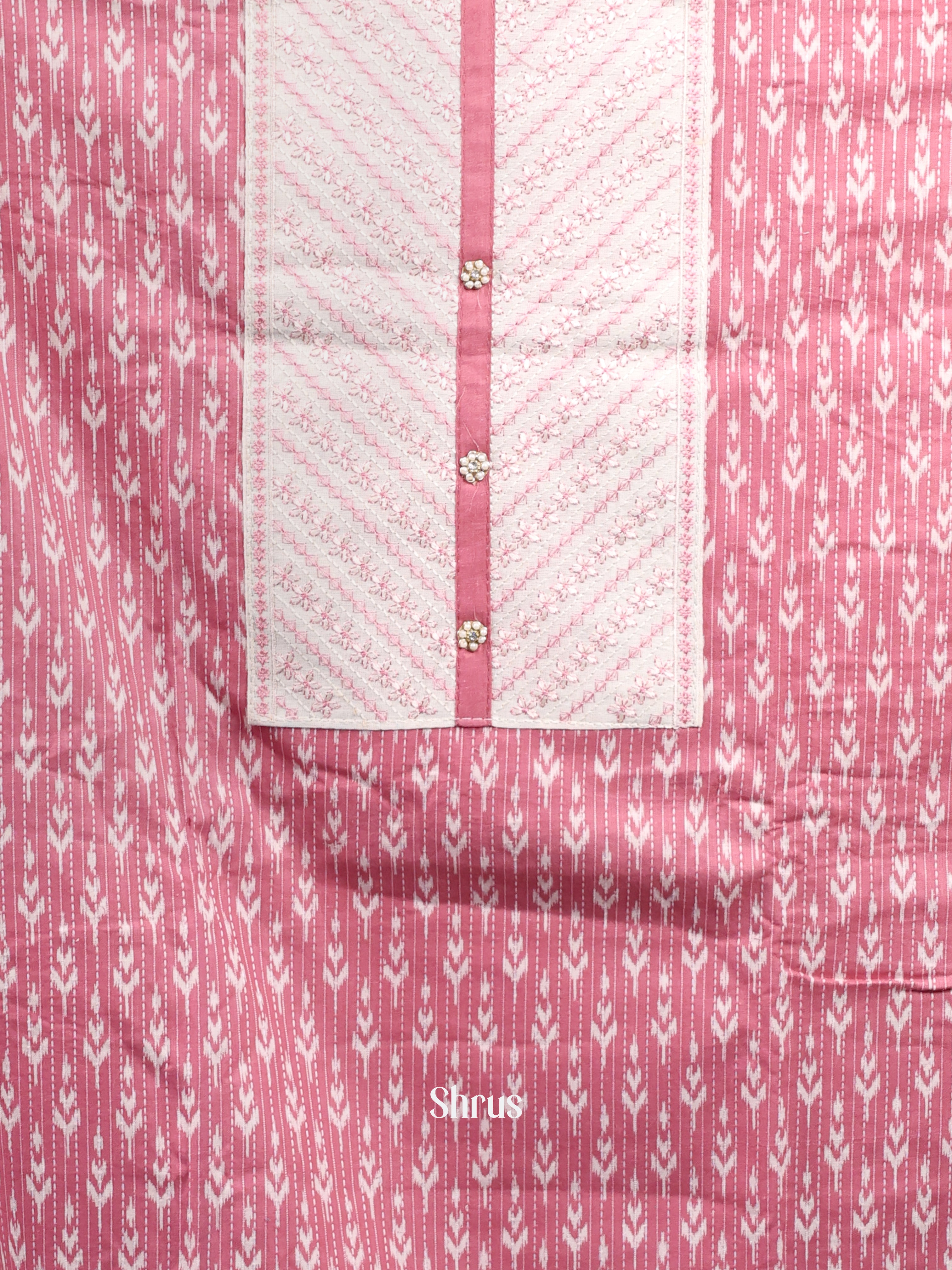 Pink & White - Cotton salwar - Shop on Shrus.com