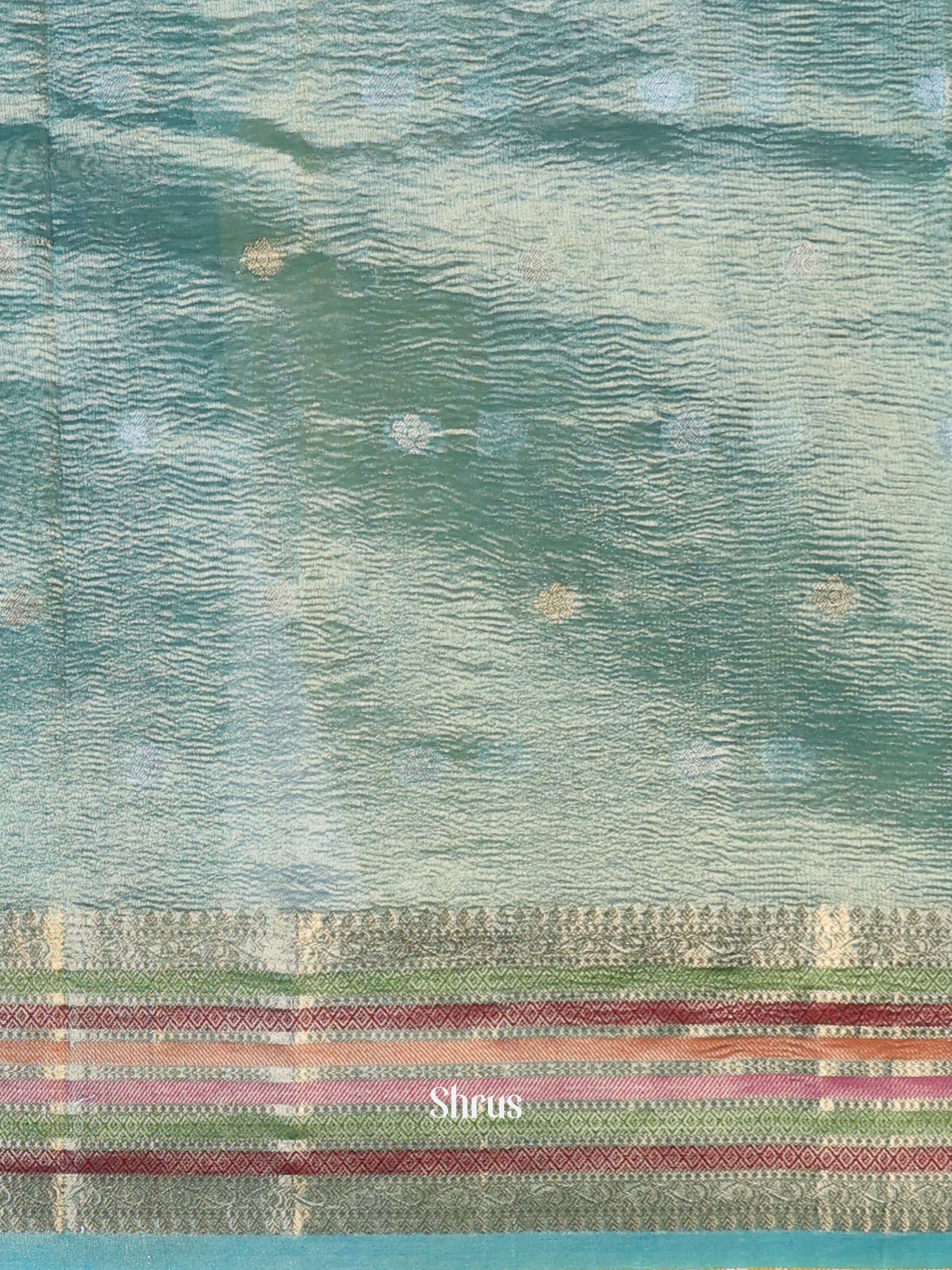 Blue- Bamboo silk Saree - Shop on Shrus.com