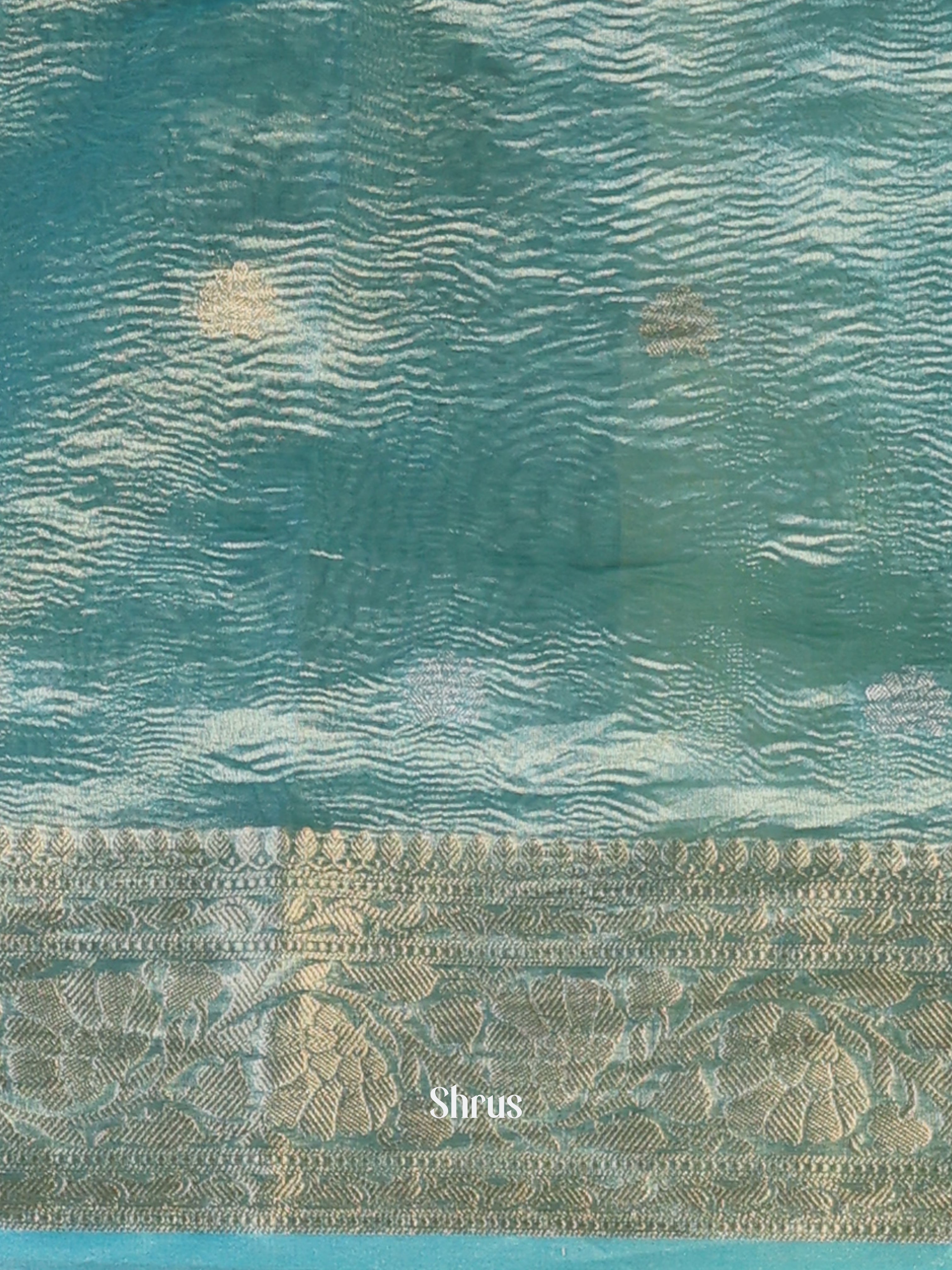 Blue- Bamboo silk Saree - Shop on Shrus.com