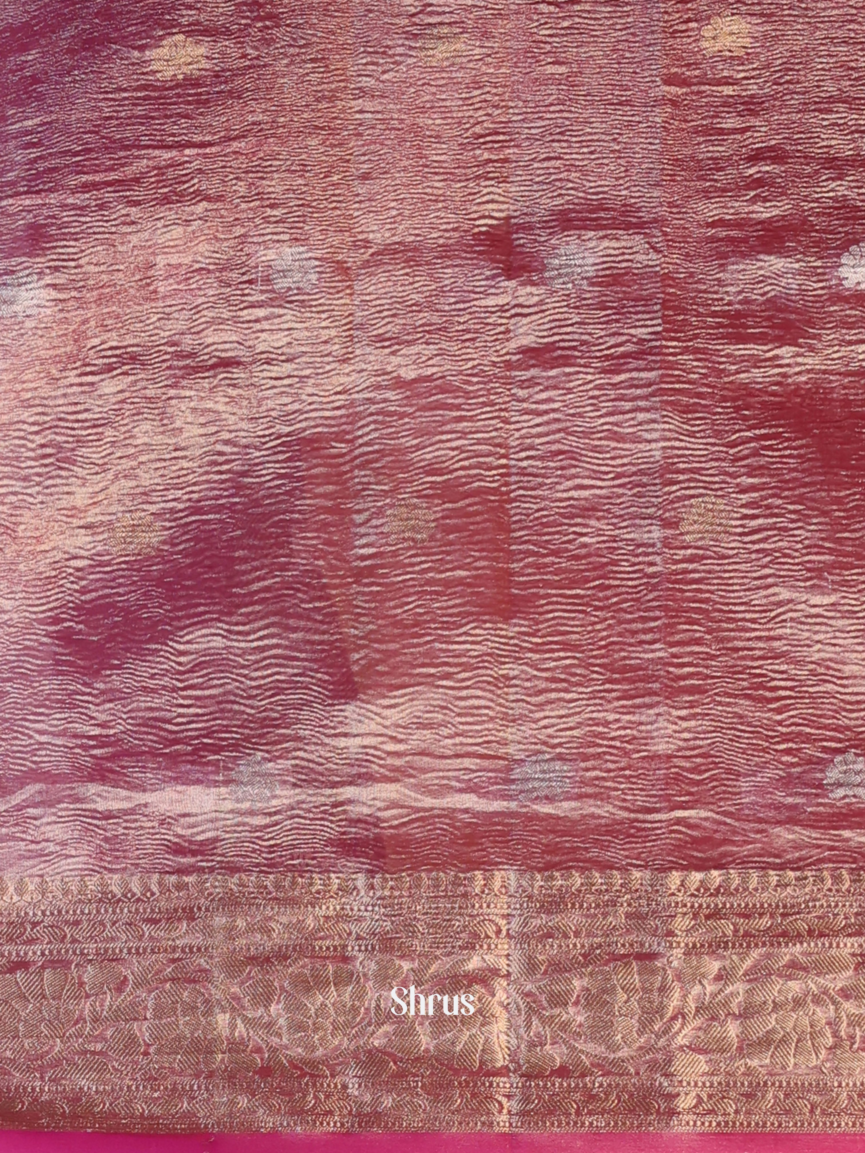 Maroon - Bamboo silk Saree - Shop on Shrus.com