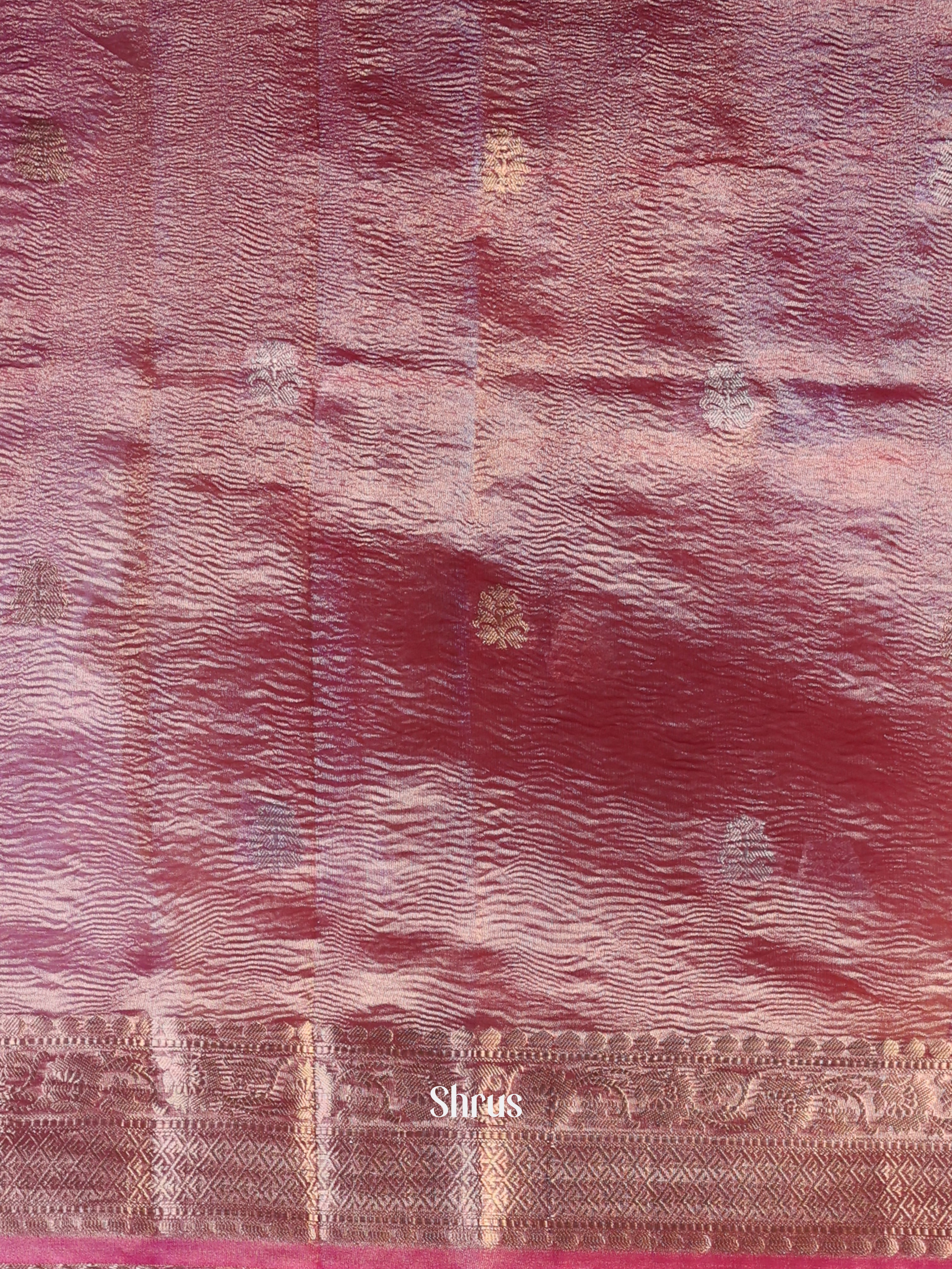 Maroon - Bamboo silk Saree - Shop on Shrus.com
