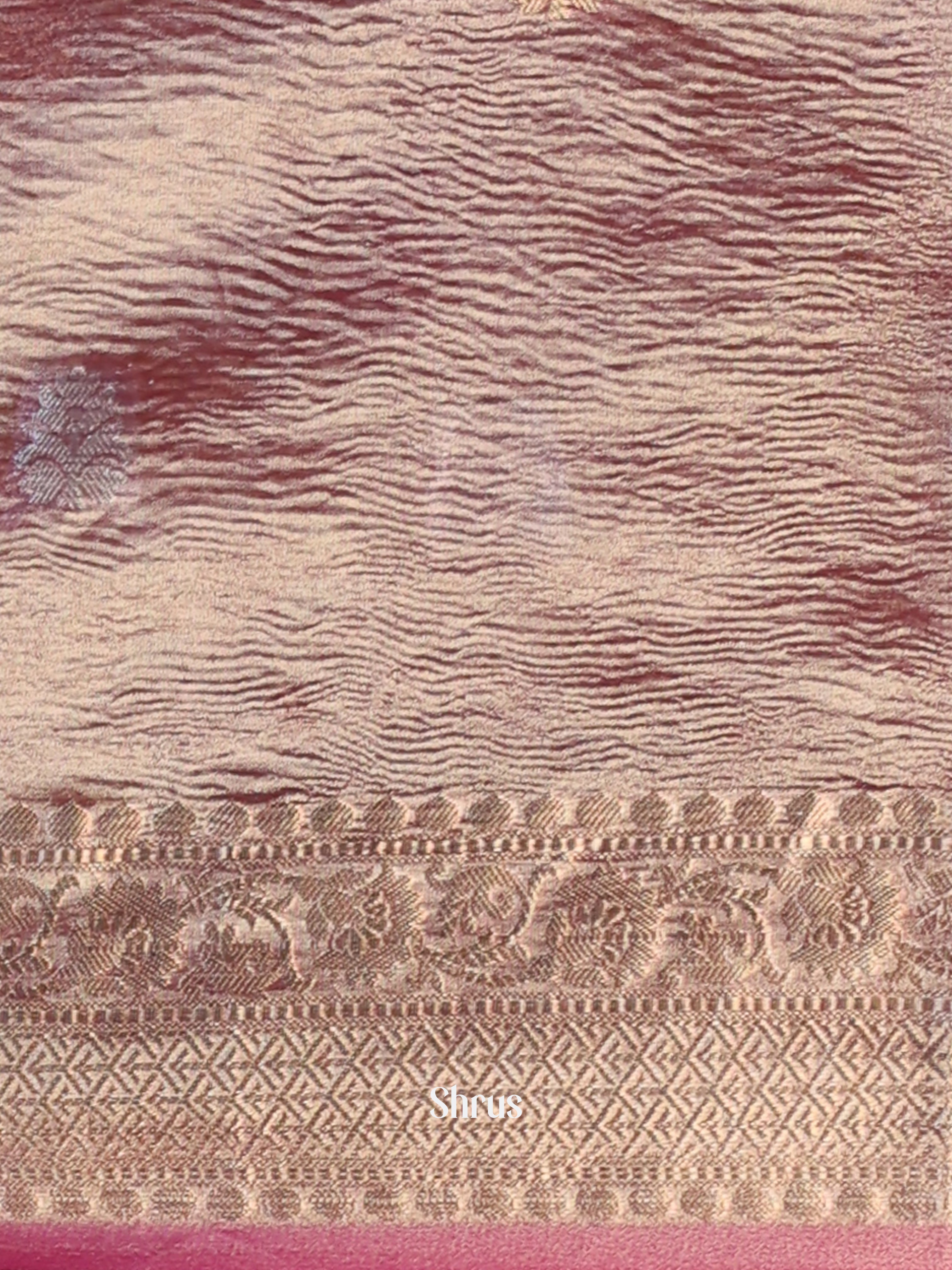 Maroon - Bamboo silk Saree - Shop on Shrus.com