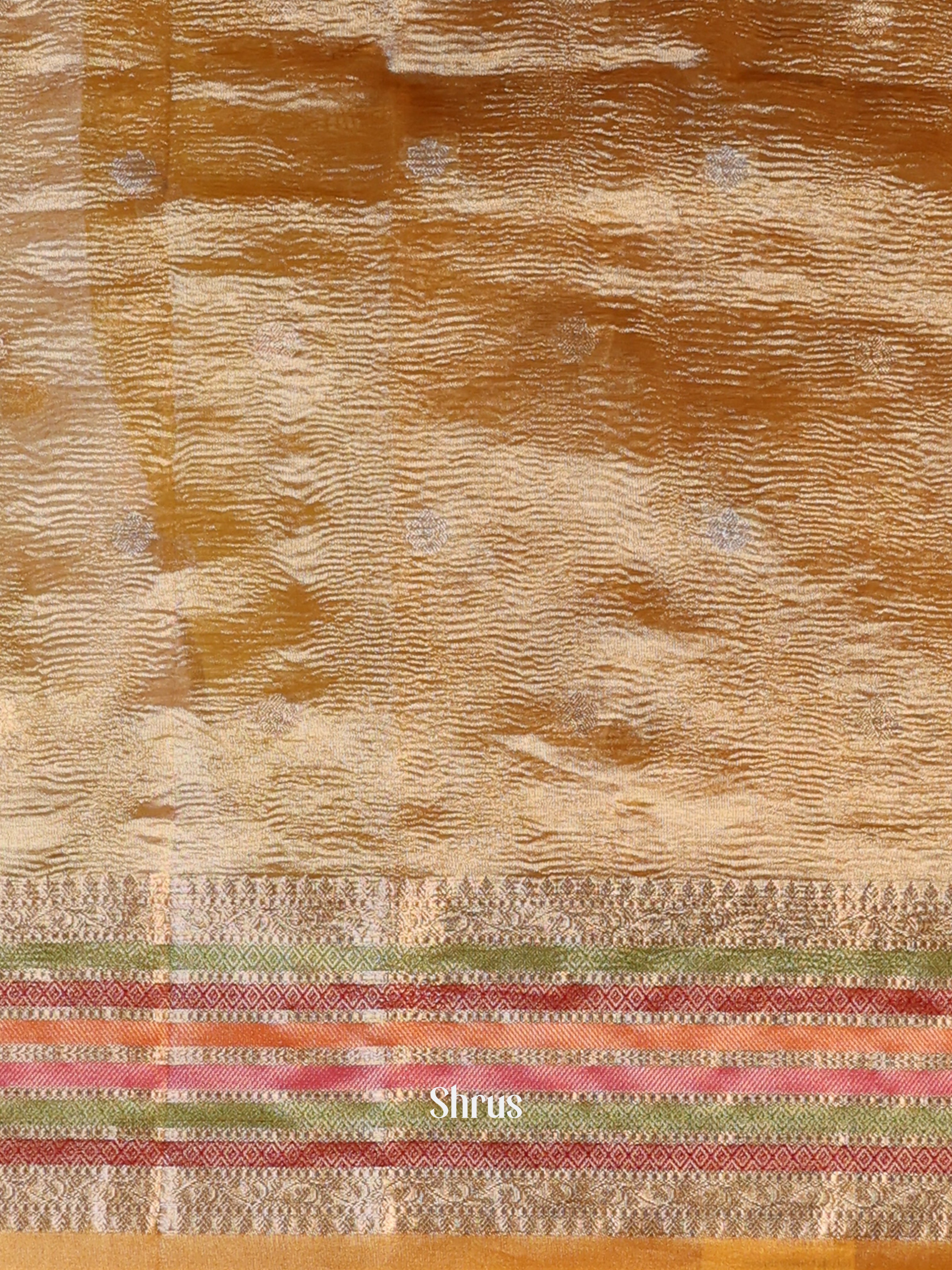 GOld - Bamboo silk Saree - Shop on Shrus.com