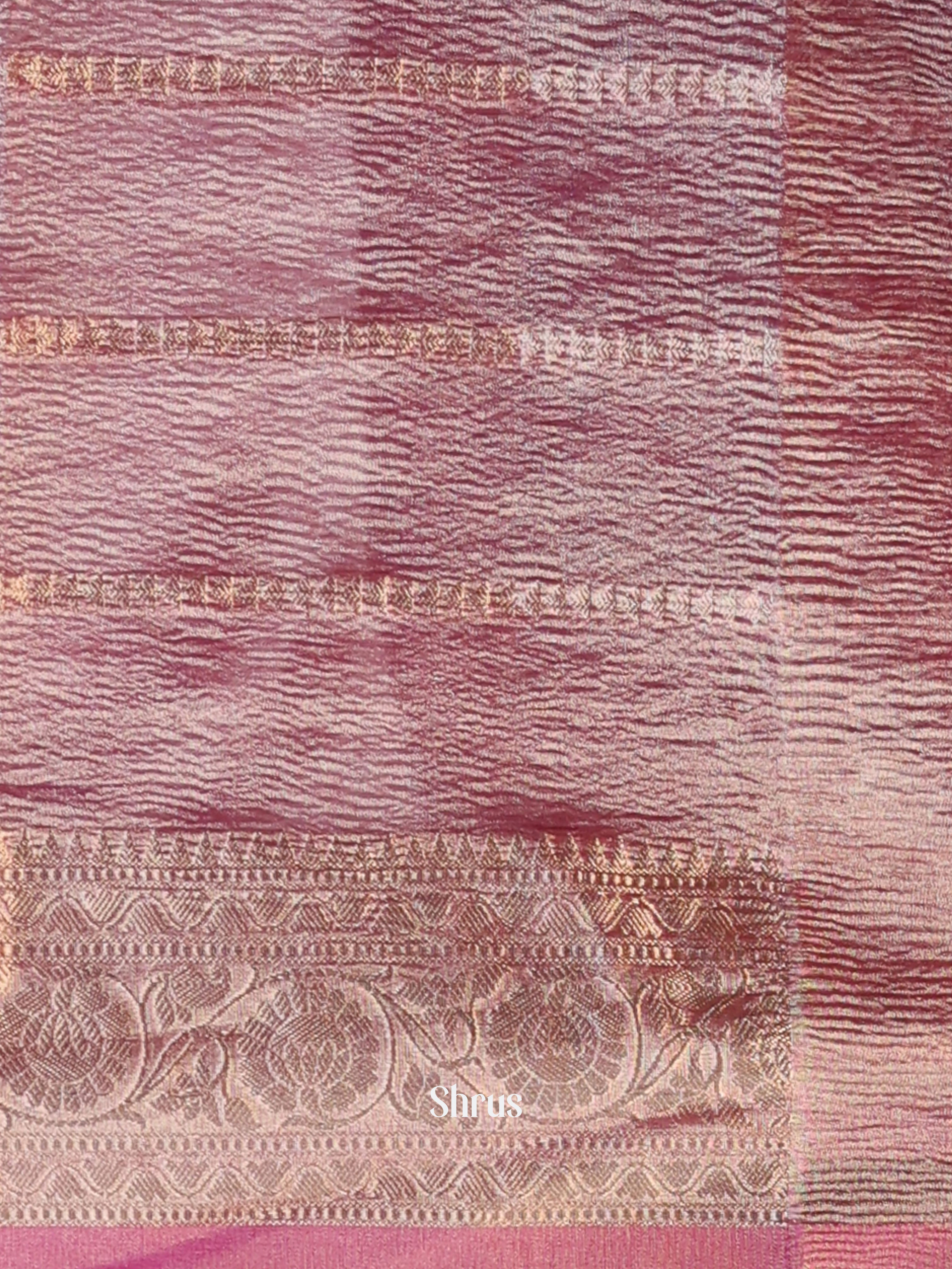 Maroon - Bamboo silk Saree - Shop on Shrus.com