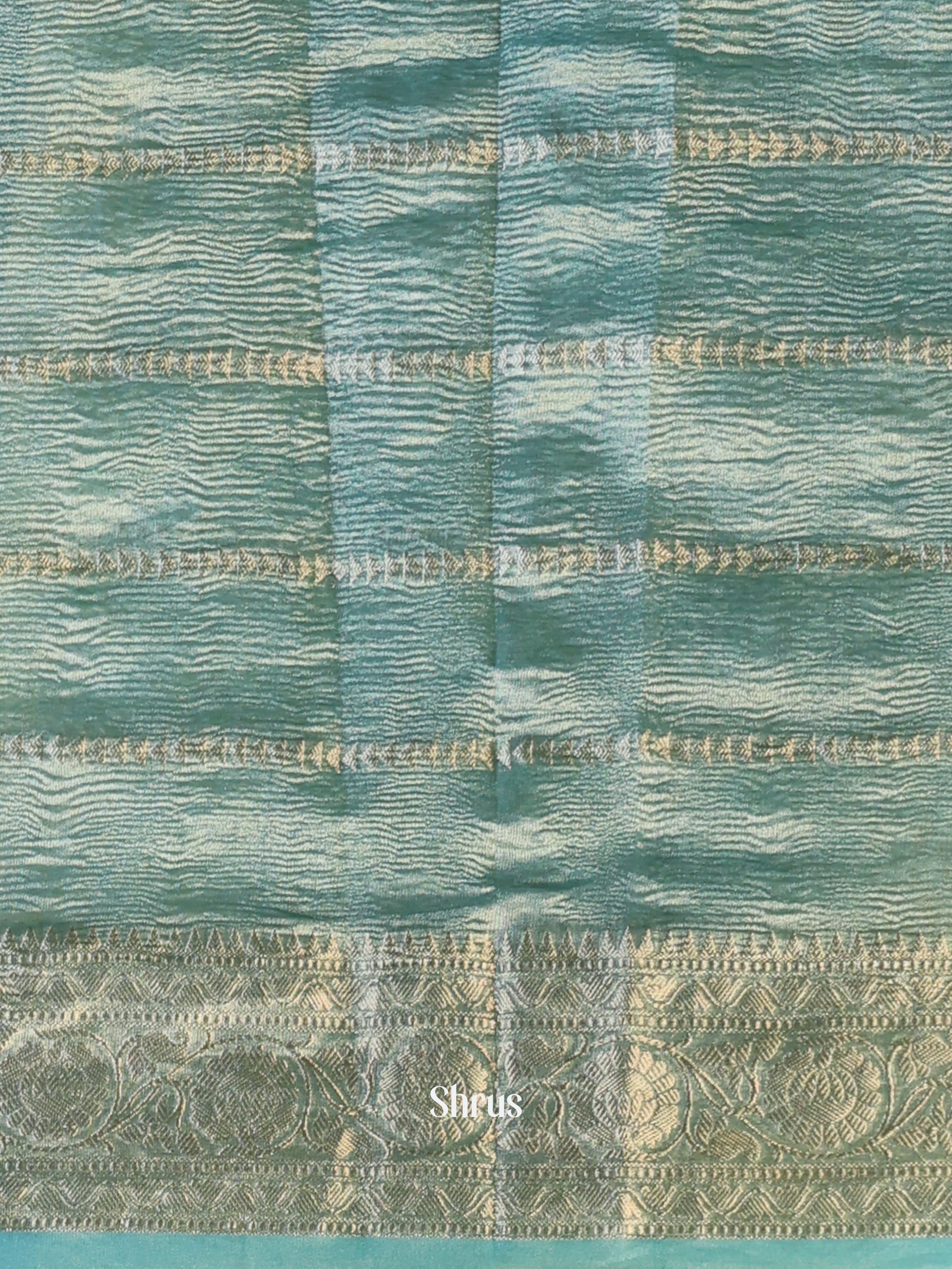 Blue - Bamboo silk Saree - Shop on Shrus.com