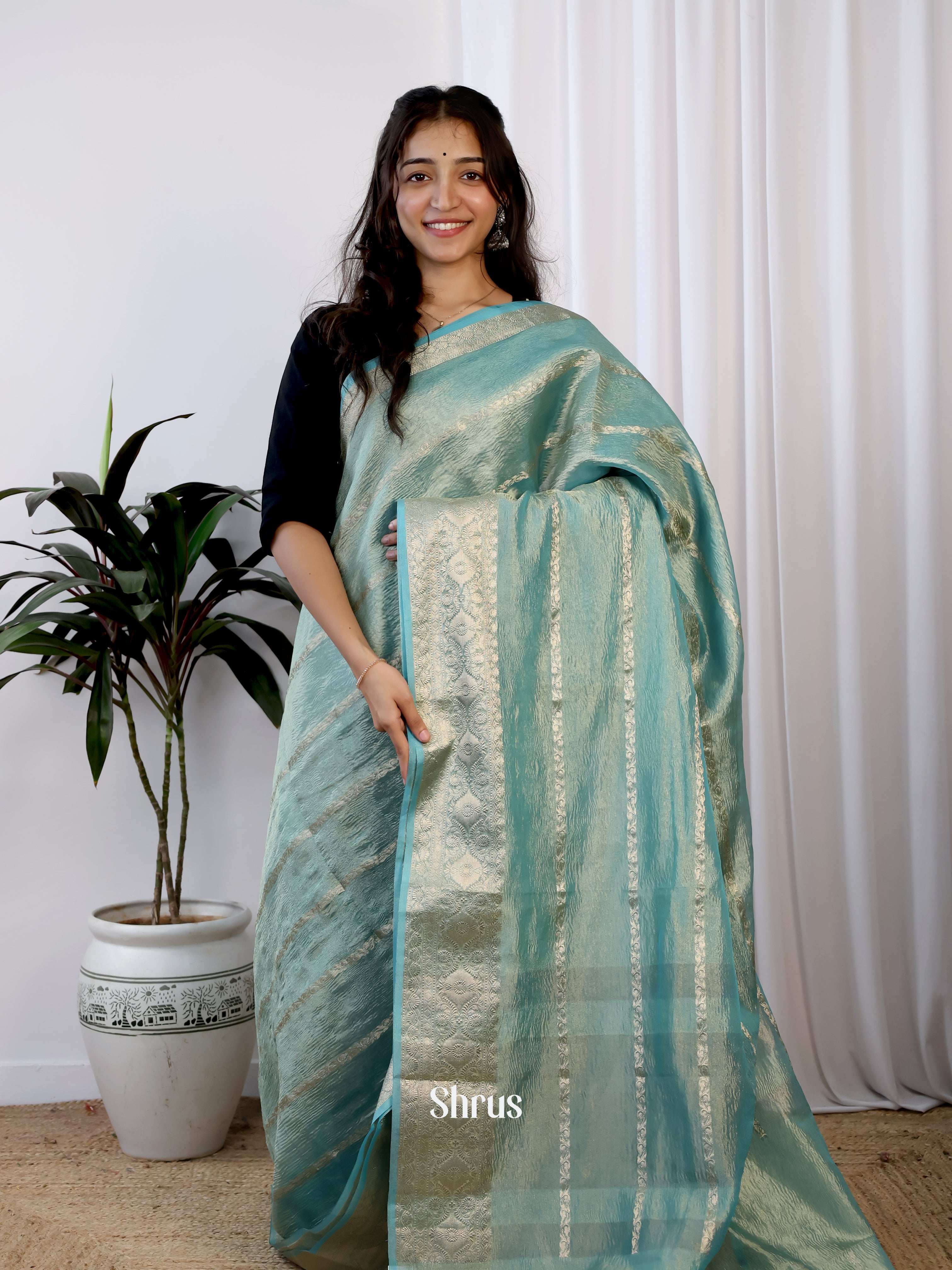 CJS10440 - Bamboo silk Saree - Shop on Shrus.com