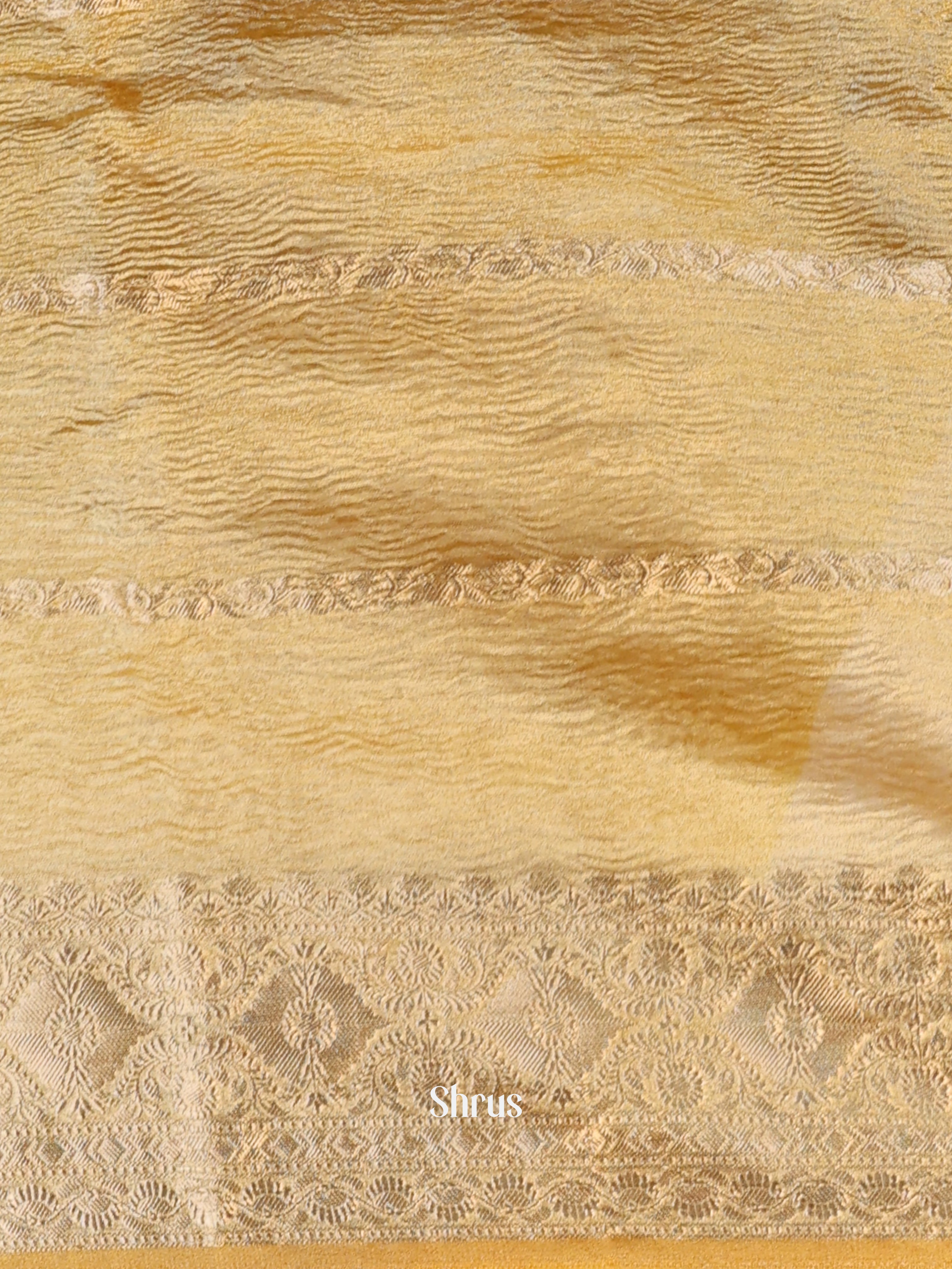 Gold - Bamboo silk Saree - Shop on Shrus.com