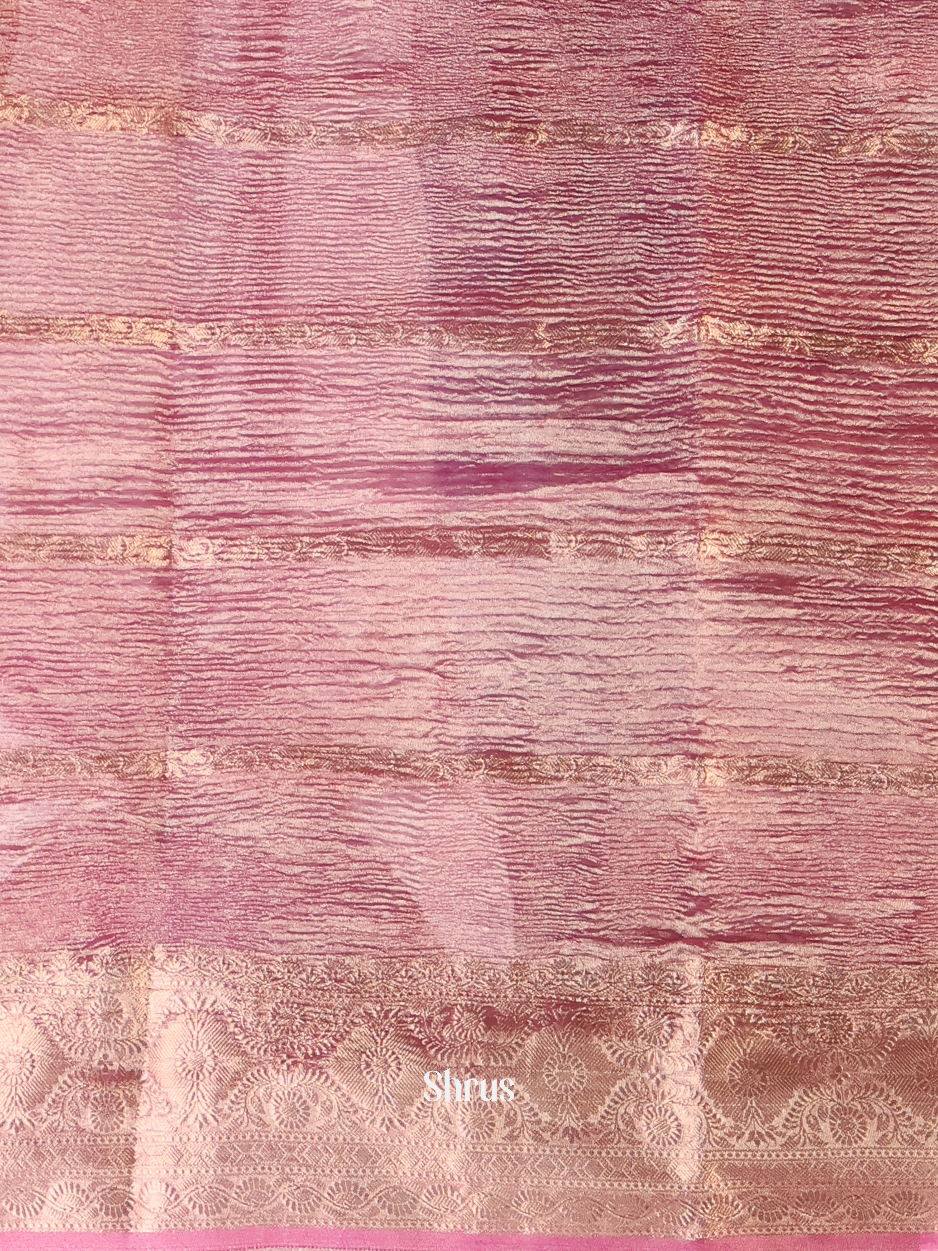 Pink - Bamboo silk Saree - Shop on Shrus.com