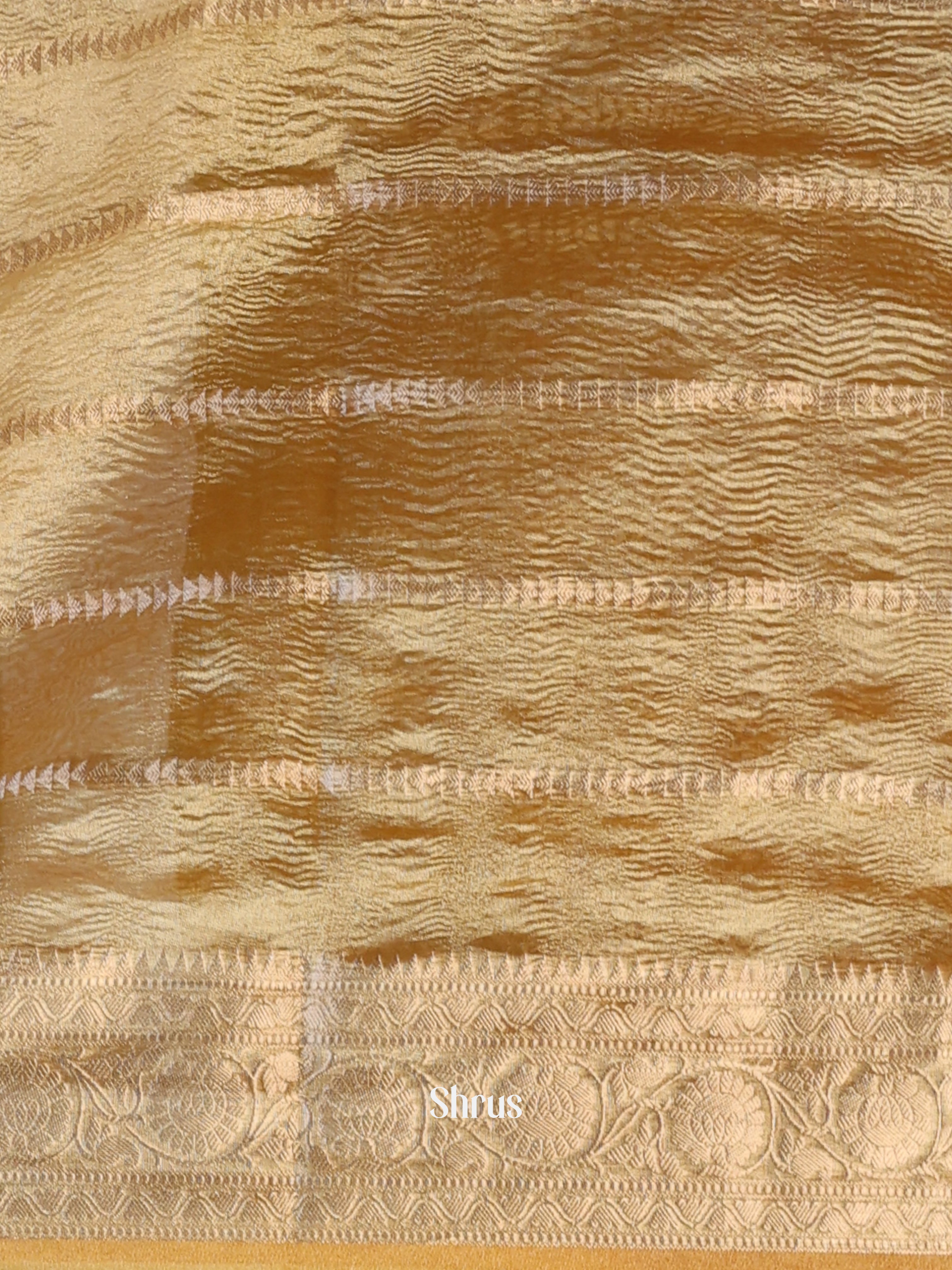 Gold - Bamboo silk Saree - Shop on Shrus.com