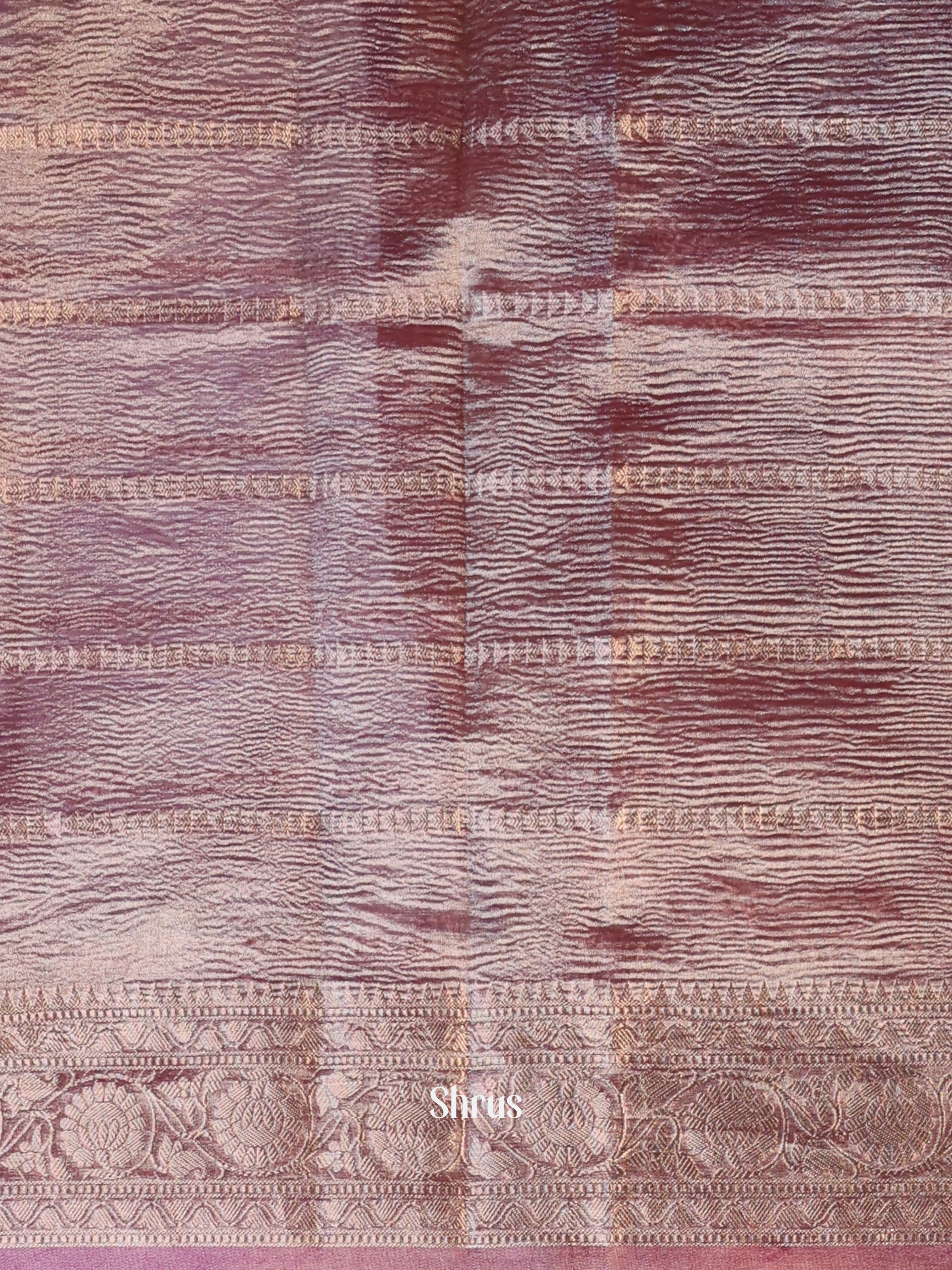 Maroon- Bamboo silk Saree - Shop on Shrus.com