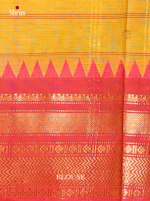 Yellow & Pink - Chettinad Cotton Saree - Shop on Shrus.com