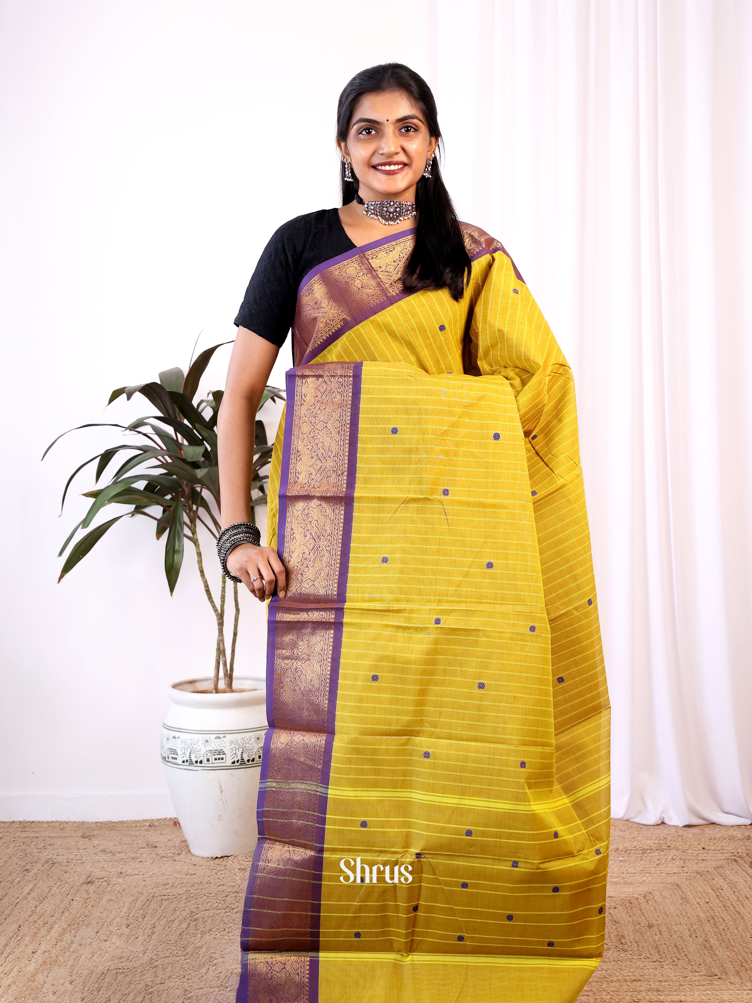 CJS10492 - Chettinad Cotton Saree - Shop on Shrus.com