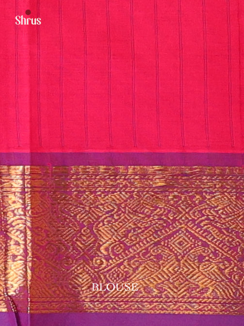 Pink & Purple- Chettinad Cotton Saree - Shop on Shrus.com
