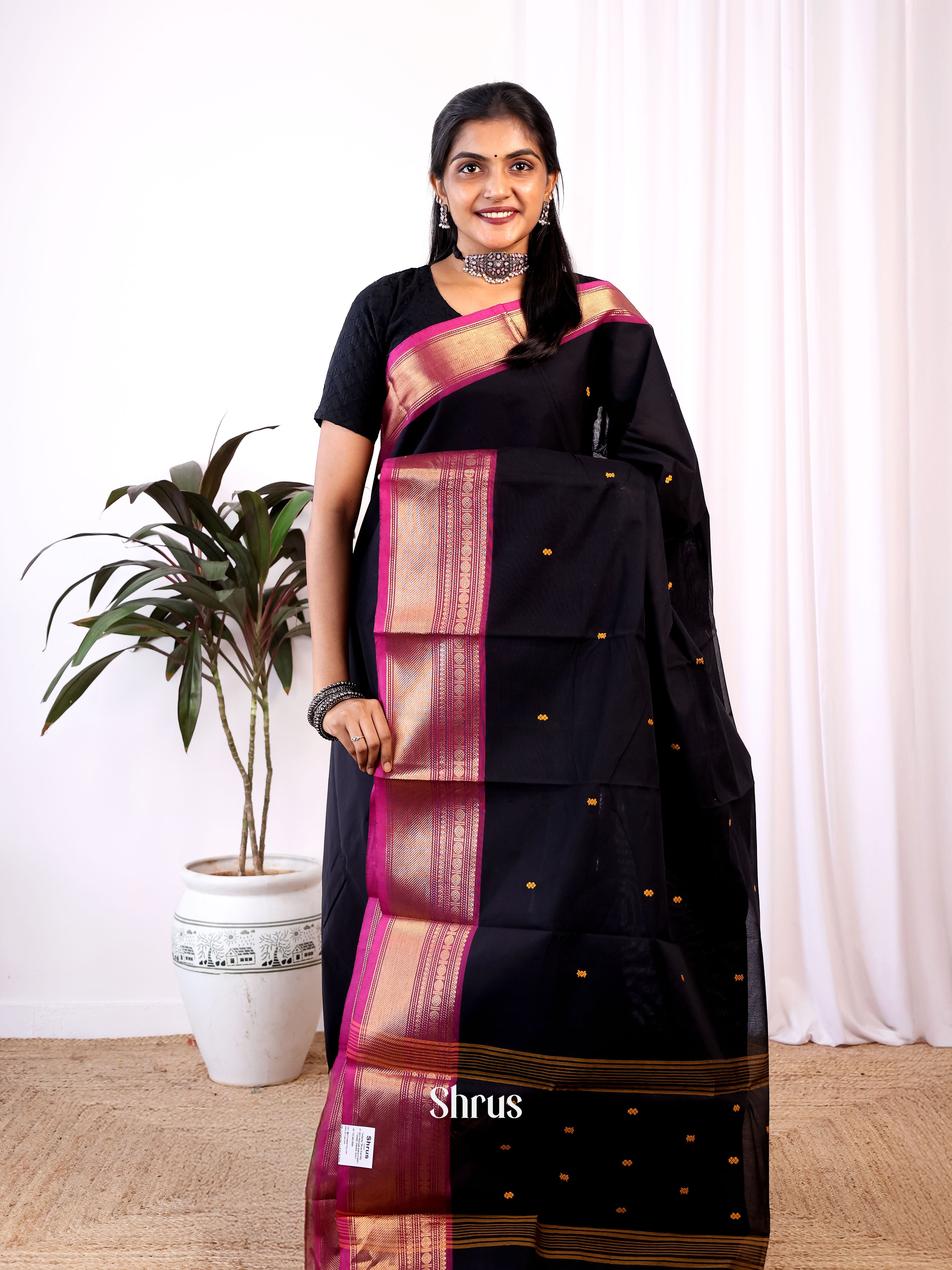 CJS10505 - Chettinad Cotton Saree - Shop on Shrus.com