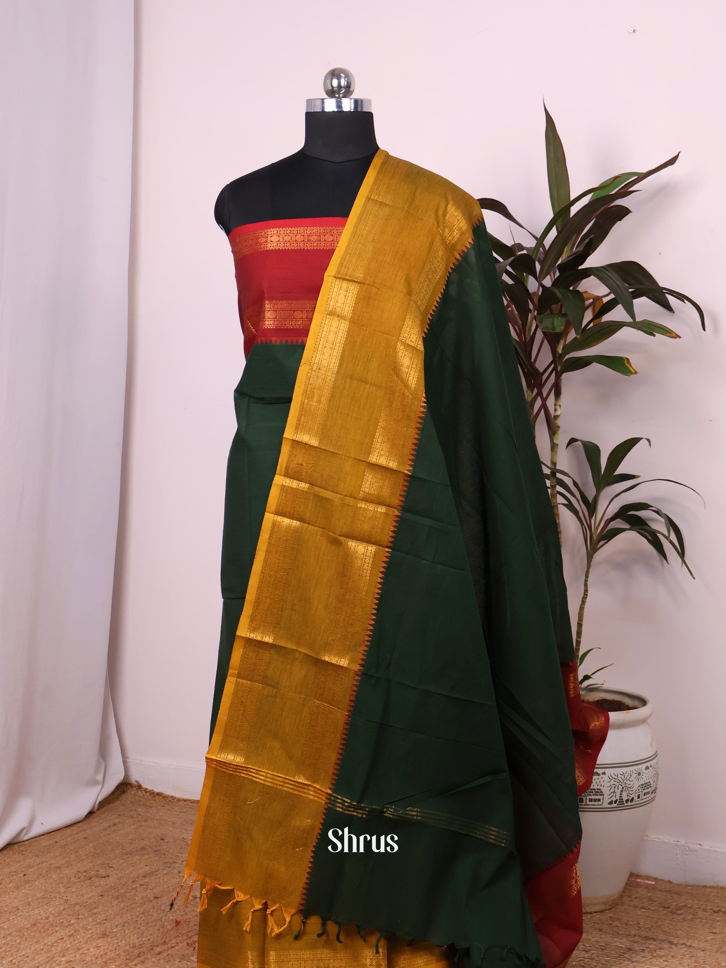 CJS10576 - chettinad top & dupatta combo - Shop on Shrus.com