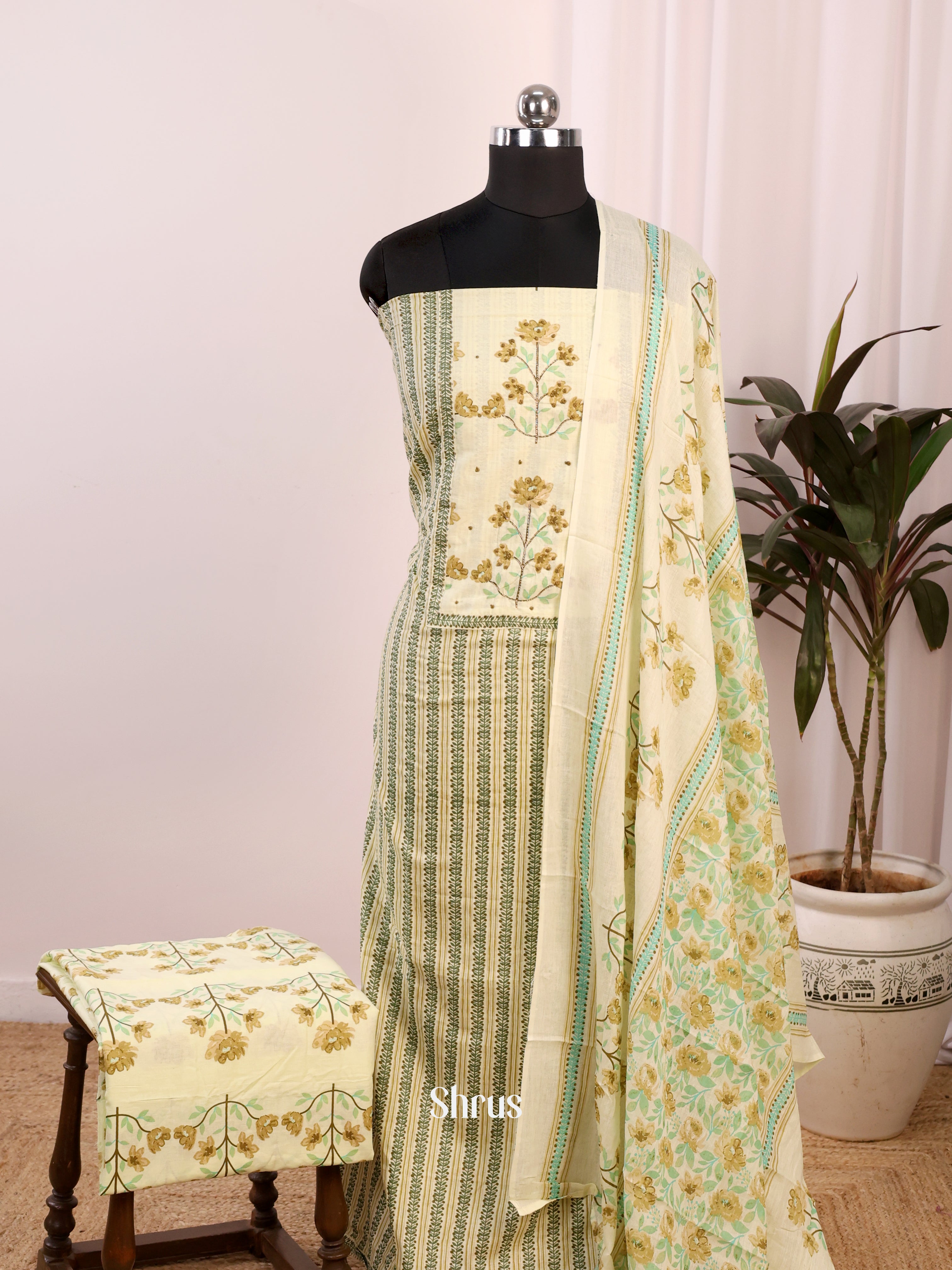 Green - Cotton salwar - Shop on Shrus.com