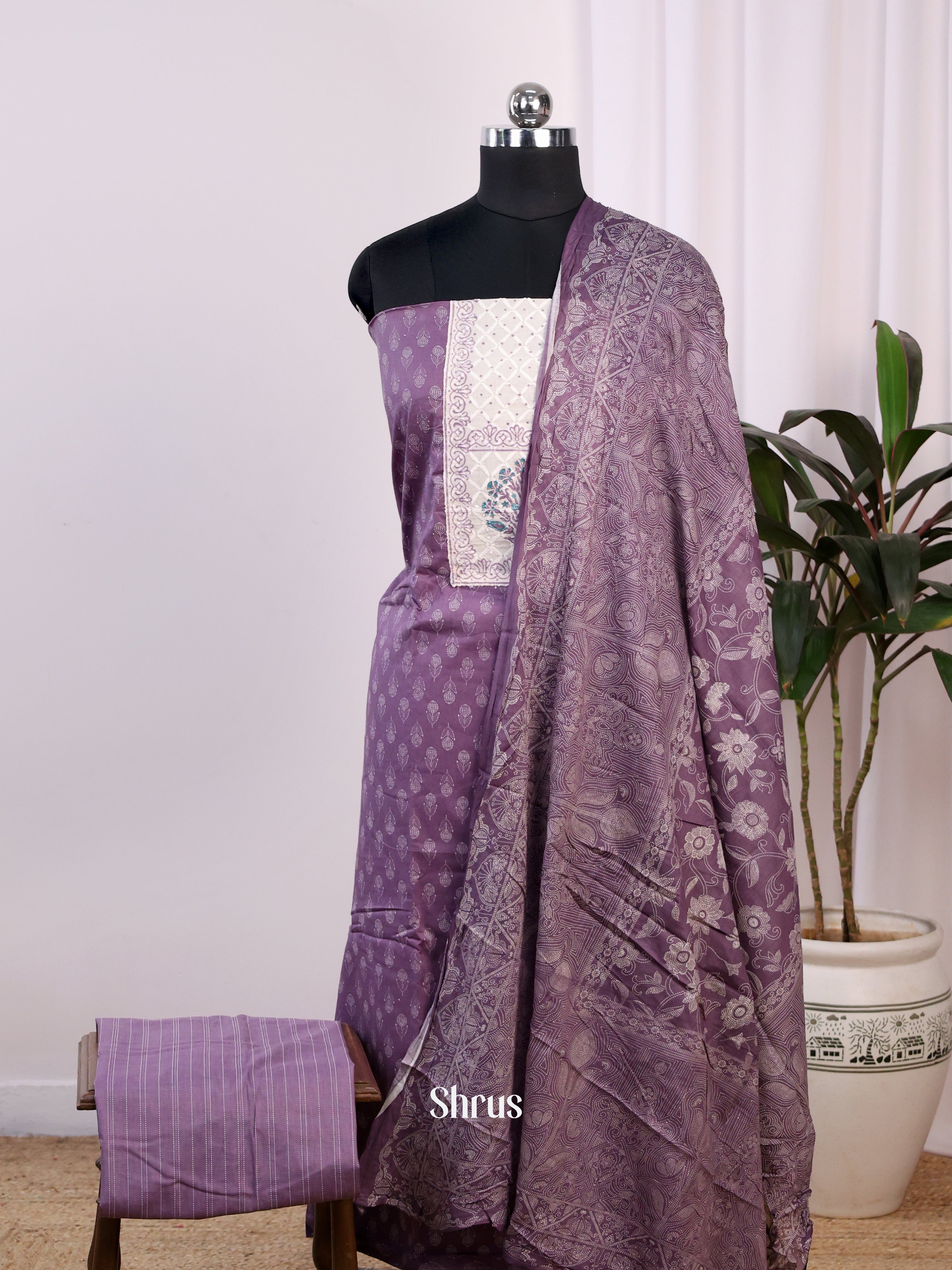 CJS10618 - Cotton salwar - Shop on Shrus.com