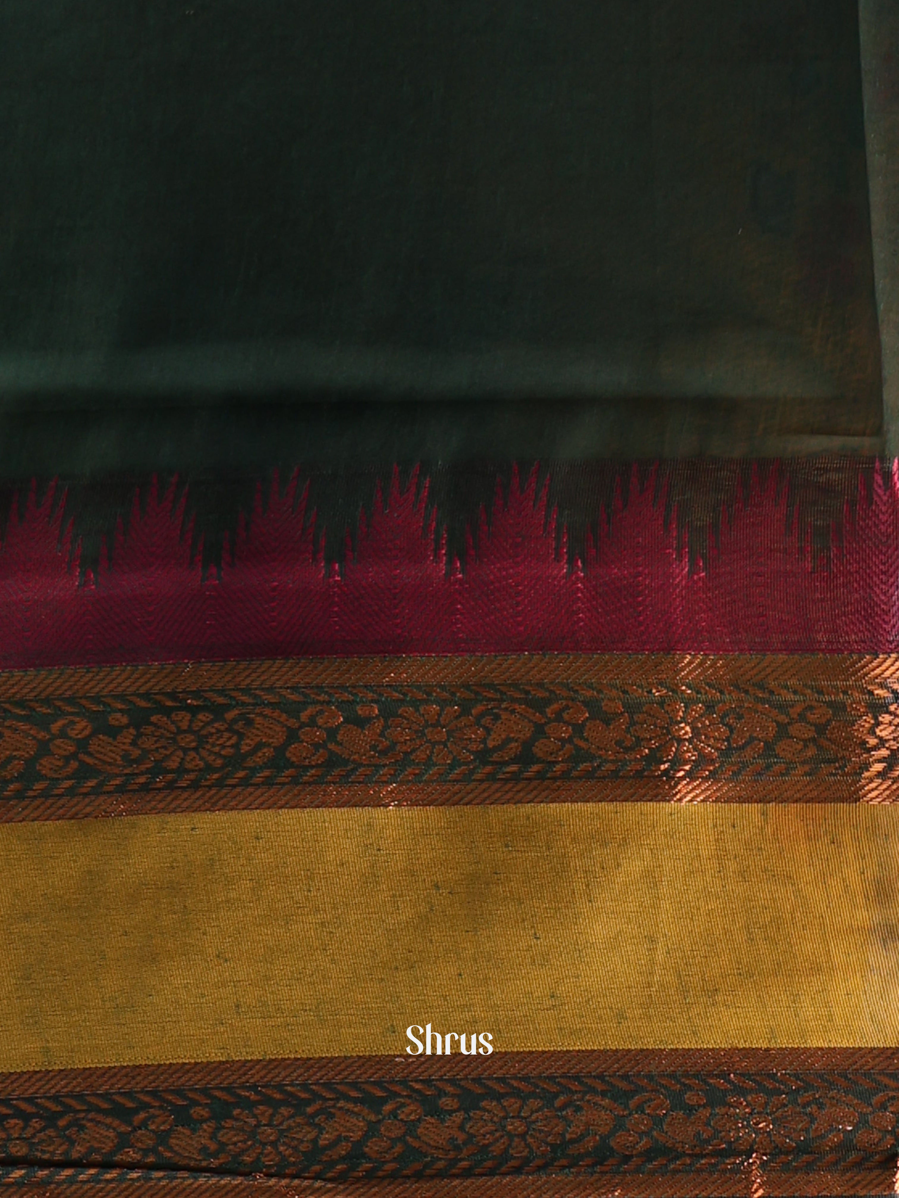 Purple & Green - Kalyani Cotton Saree - Shop on Shrus.com