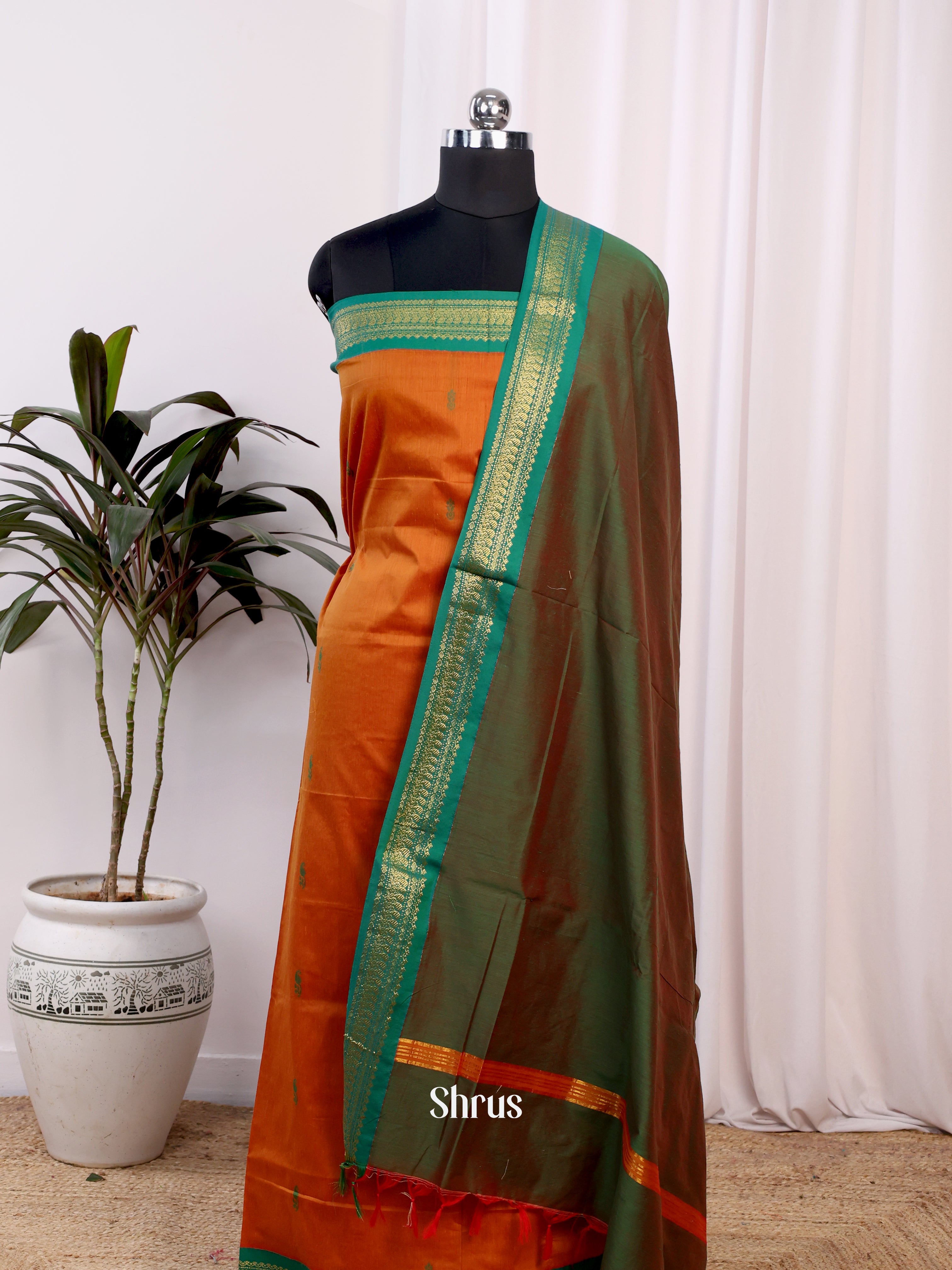 CJS11011 - Kalyani Cotton salwar unstitch - Shop on Shrus.com