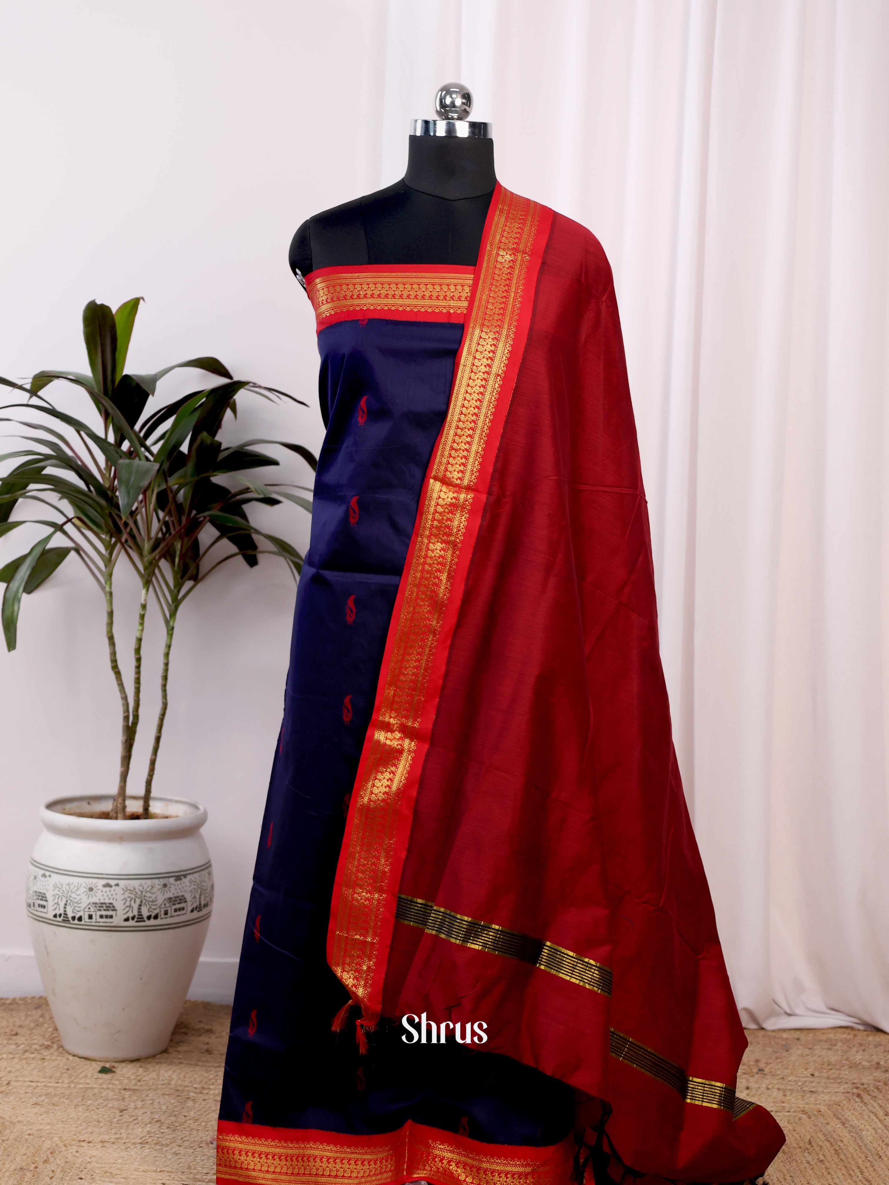 CJS11019 - Kalyani Cotton salwar unstitch - Shop on Shrus.com