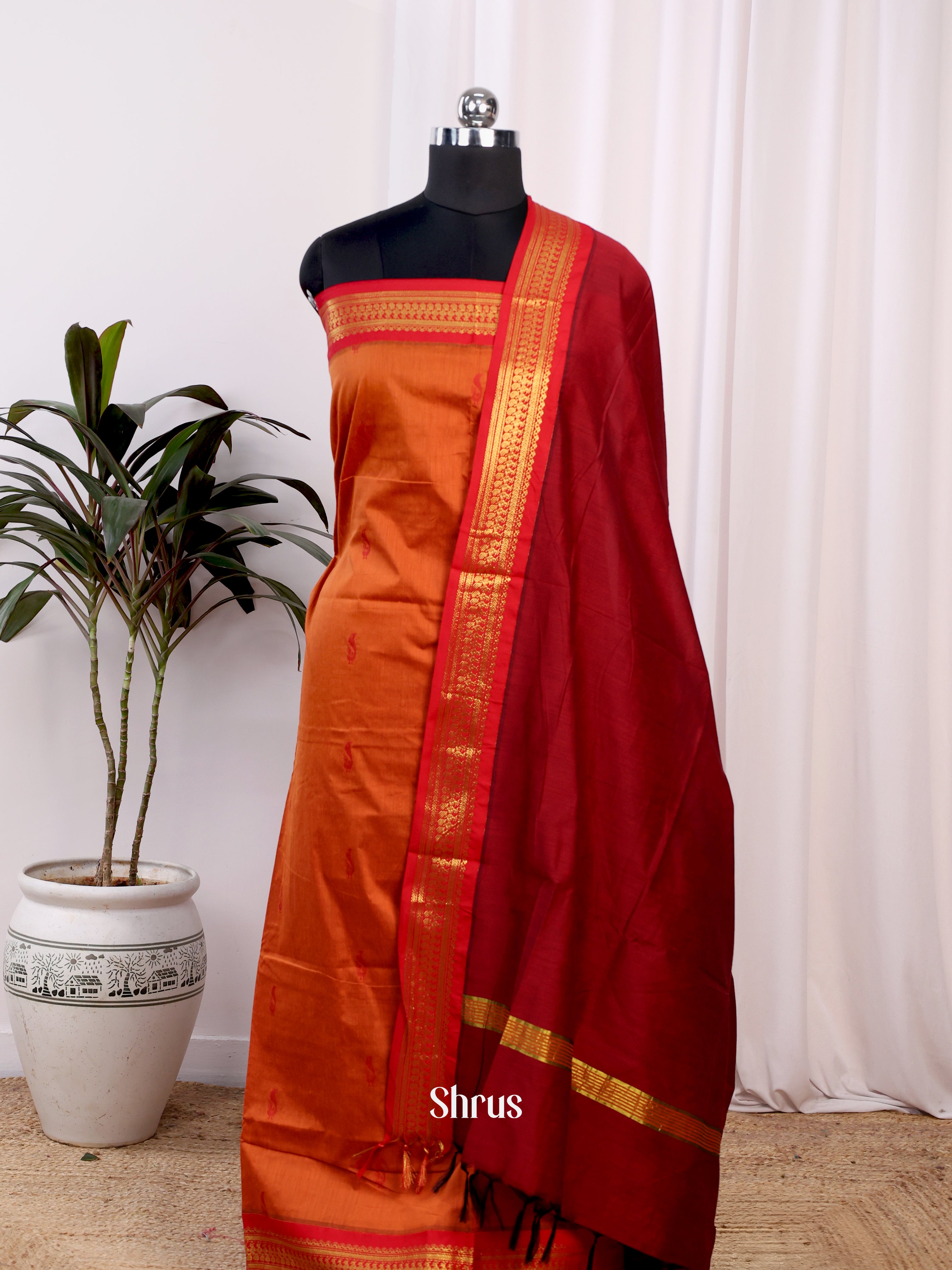 CJS11021 - Kalyani Cotton salwar unstitch - Shop on Shrus.com
