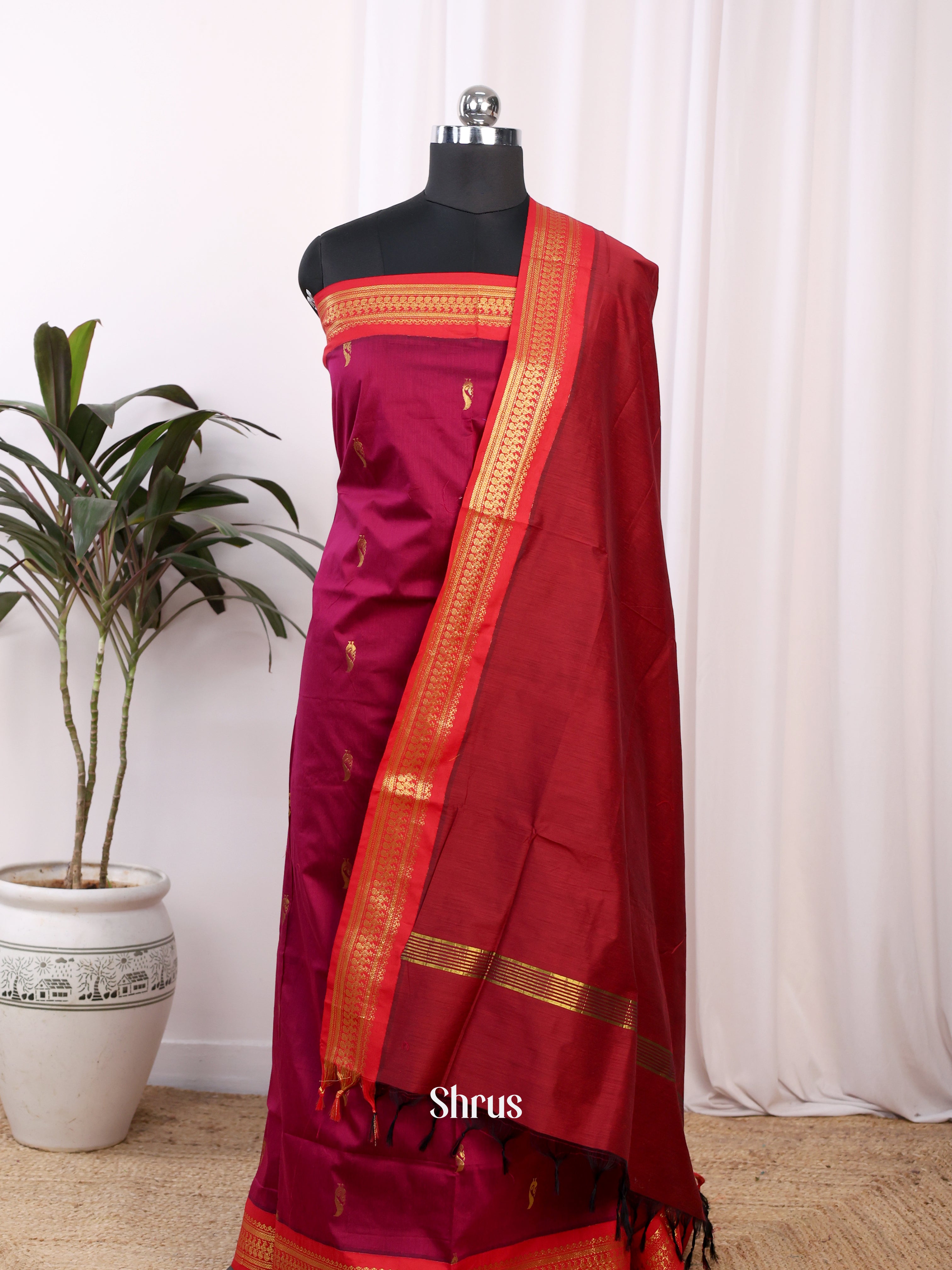 CJS11023 - Kalyani Cotton salwar unstitch - Shop on Shrus.com