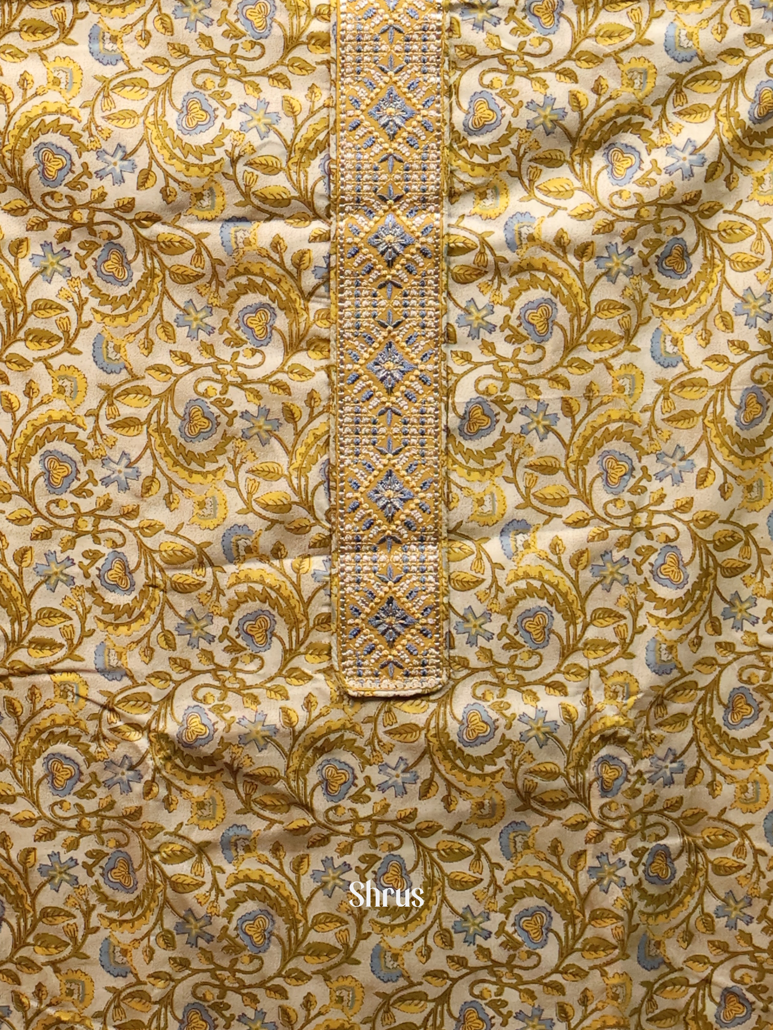 Yellow- Cotton salwar - Shop on Shrus.com