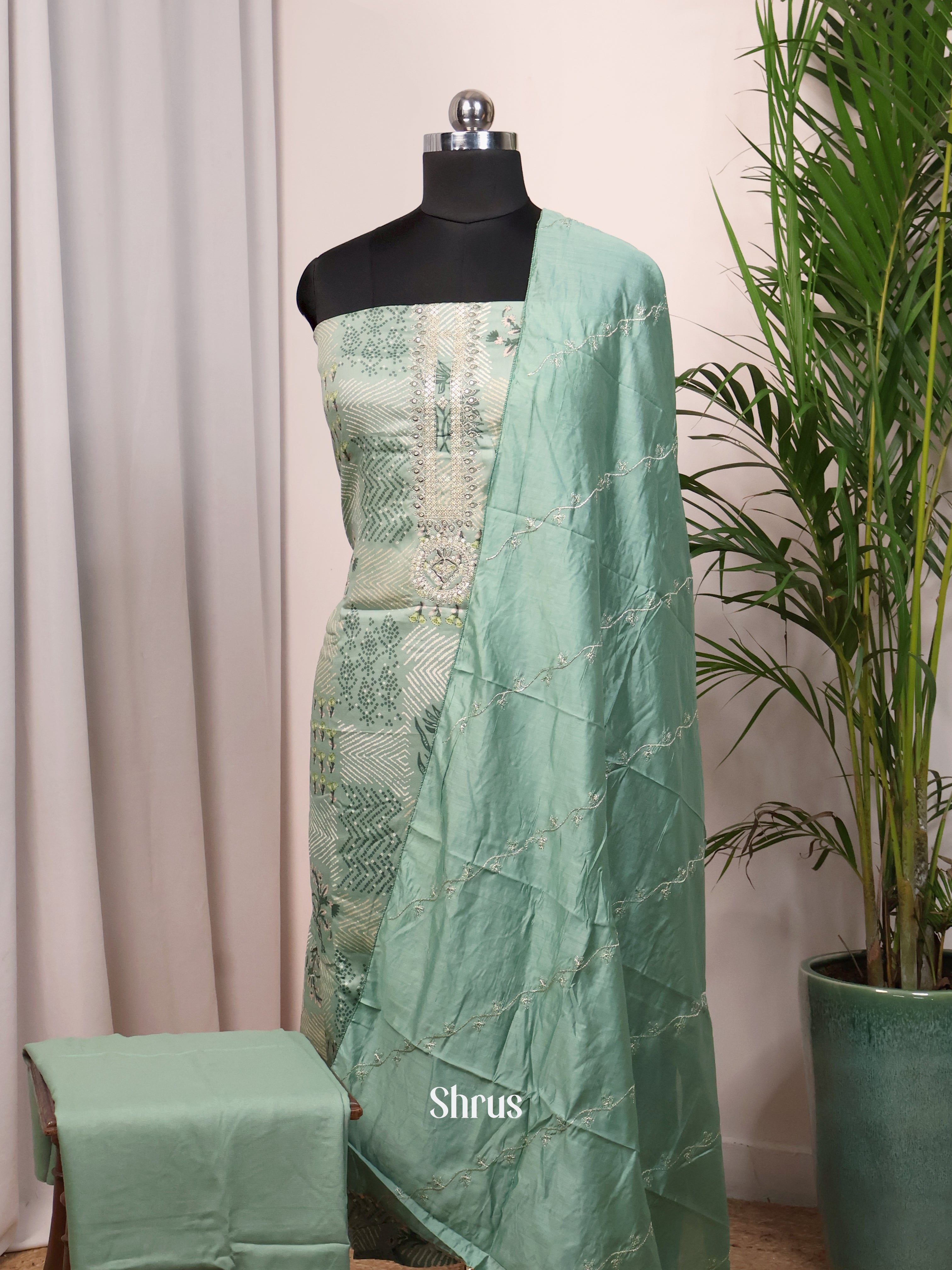 Green - Cotton salwar - Shop on Shrus.com