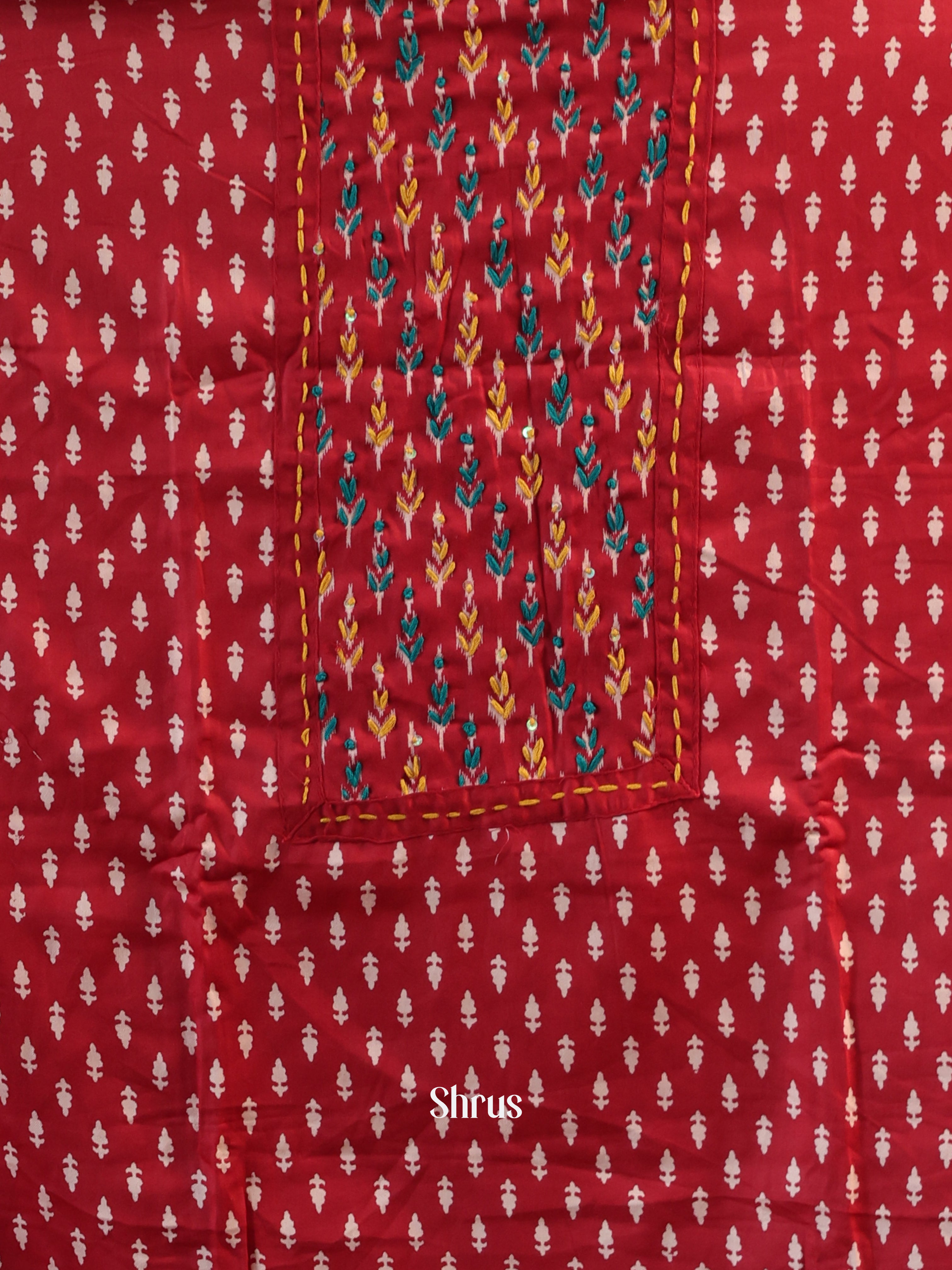 Red - Cotton salwar - Shop on Shrus.com