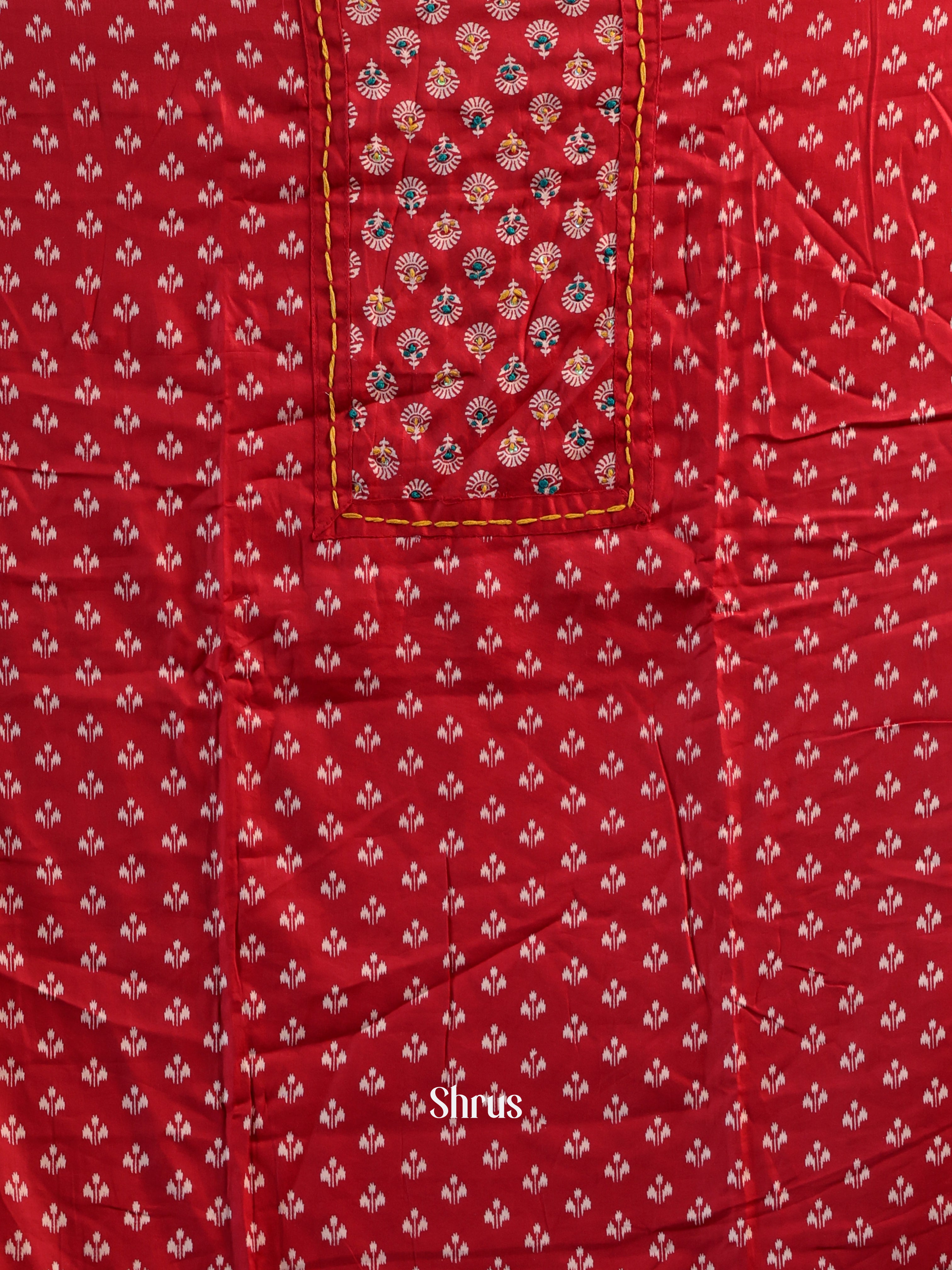 Red - Cotton salwar - Shop on Shrus.com