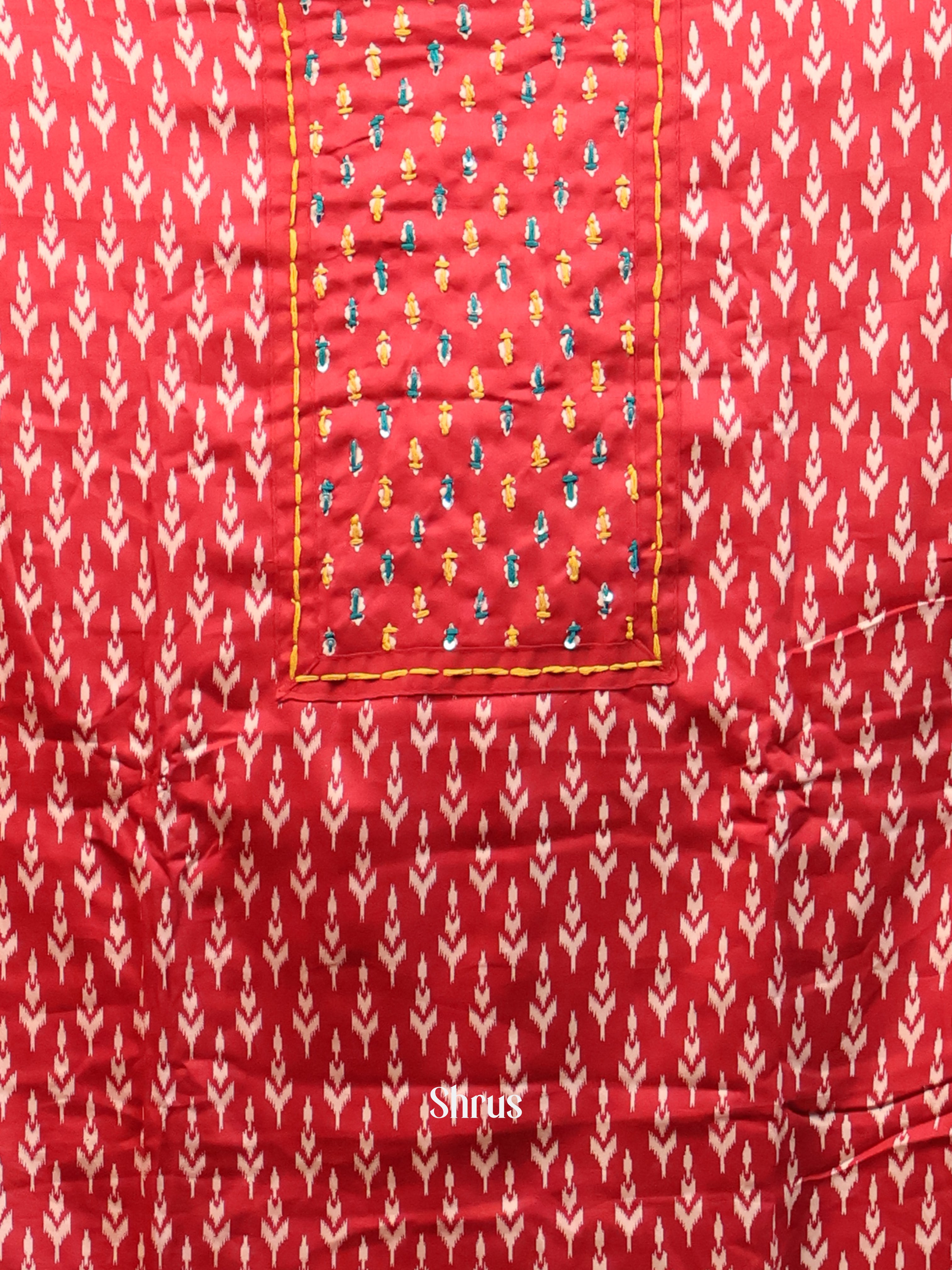 Red- Cotton salwar - Shop on Shrus.com
