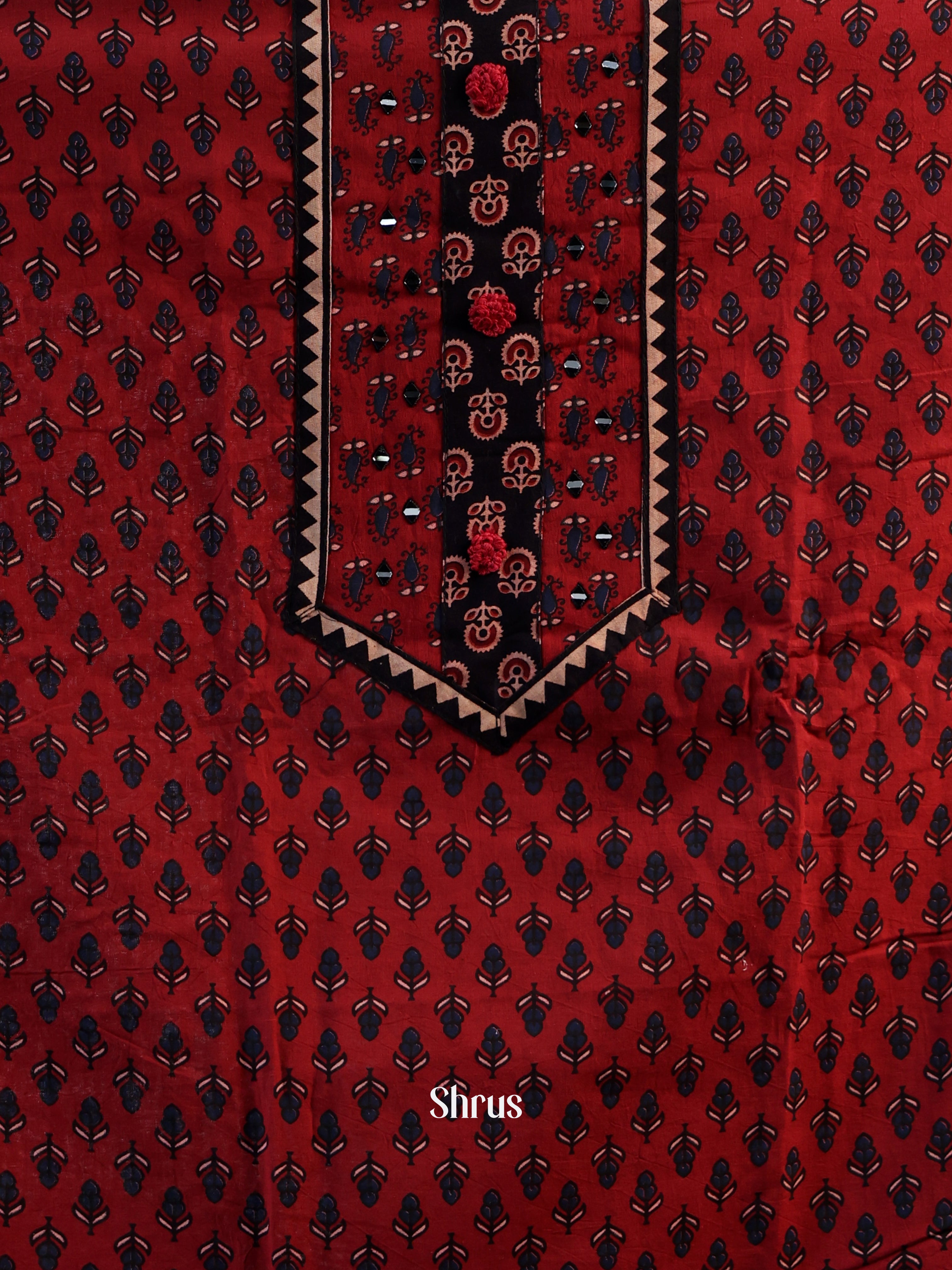 Maroon - Cotton salwar - Shop on Shrus.com