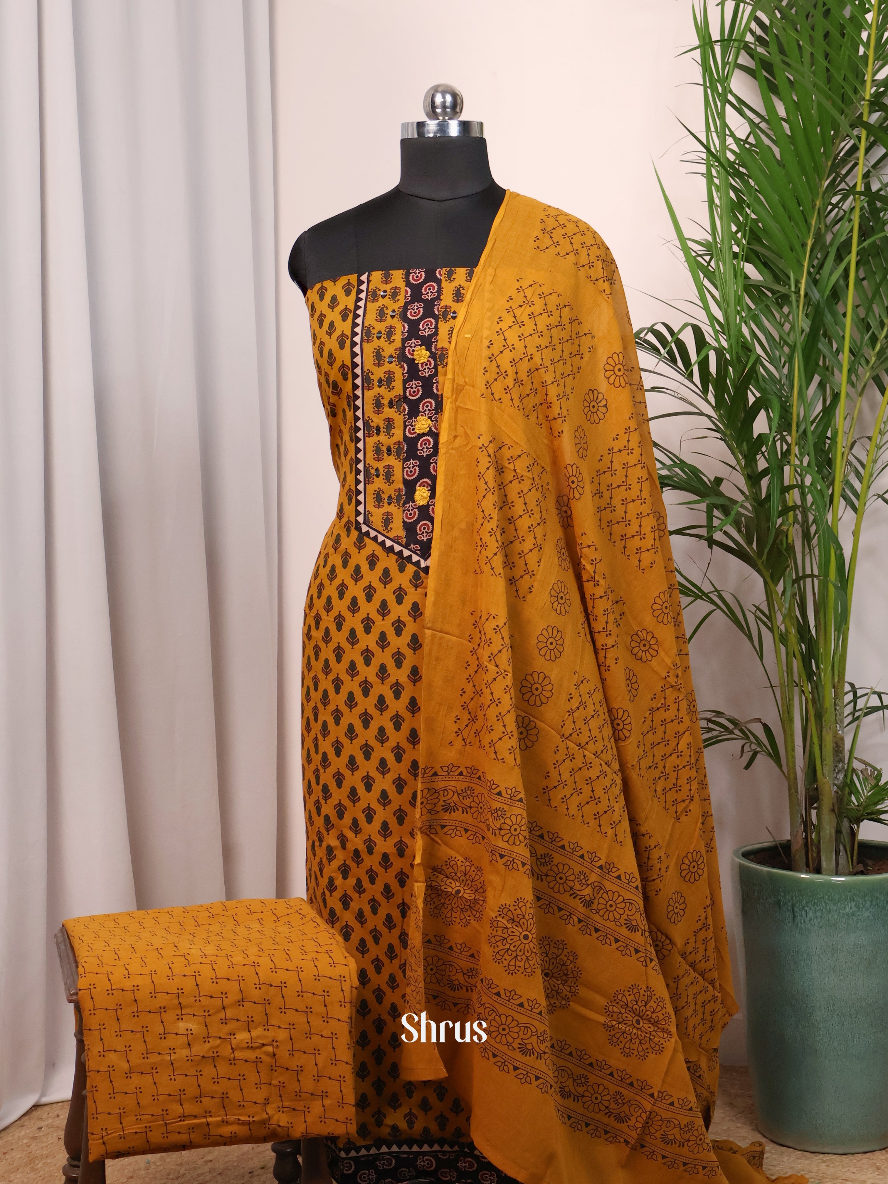 Mustard - Cotton salwar - Shop on Shrus.com
