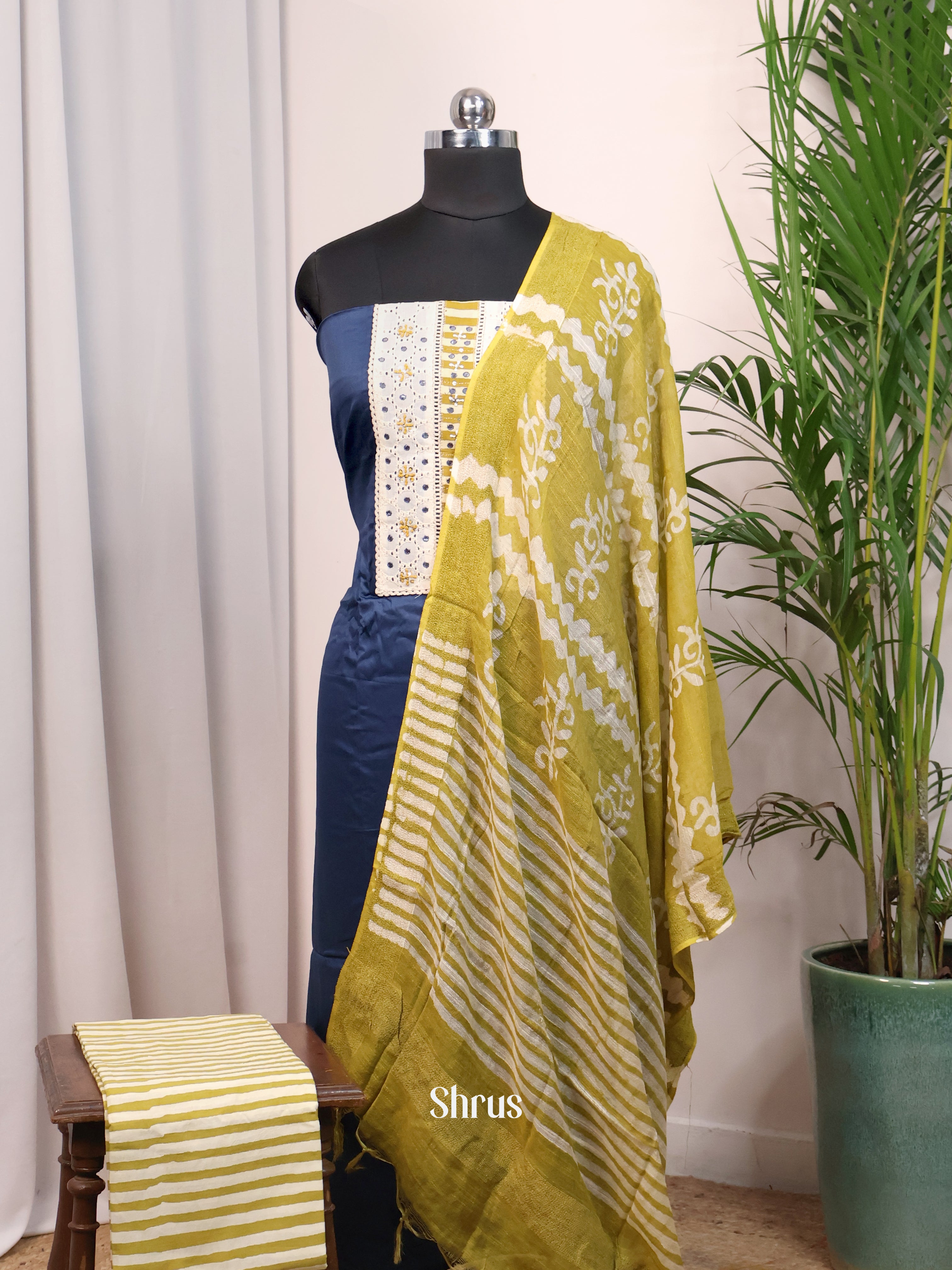 Blue & Green - Cotton salwar - Shop on Shrus.com
