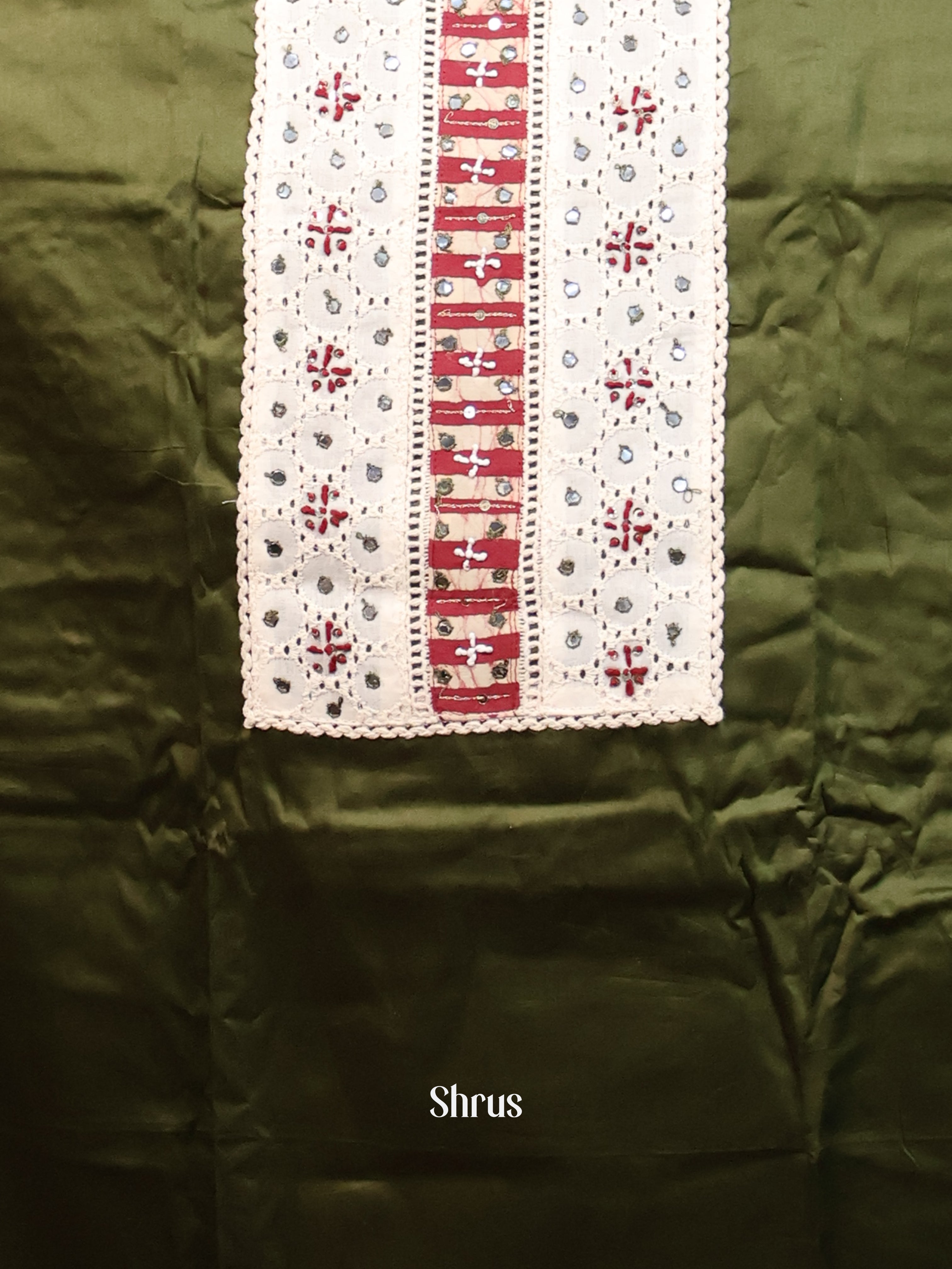 Green & Red - Cotton salwar - Shop on Shrus.com